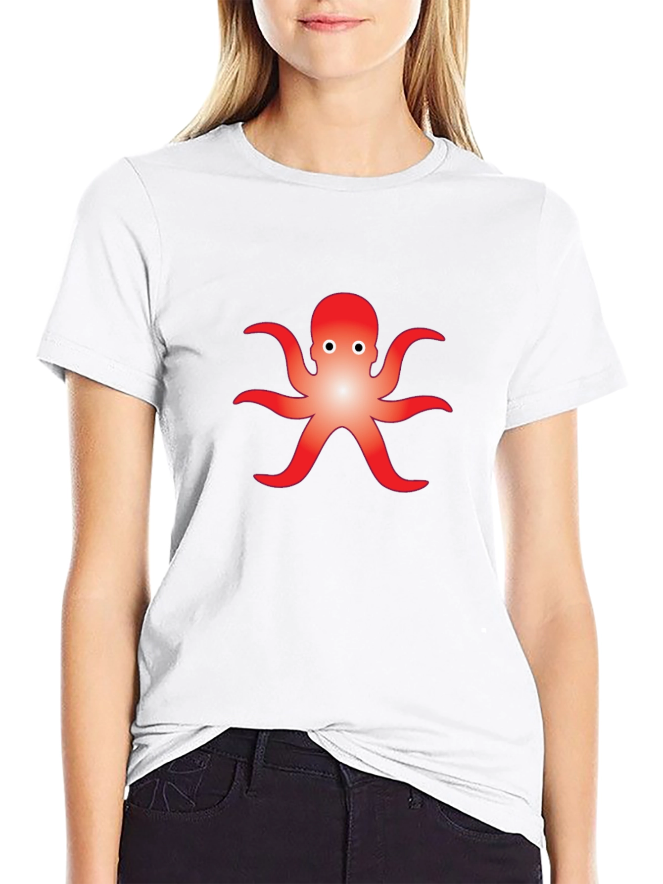 Cool Octopus Graphic Black T-Shirt