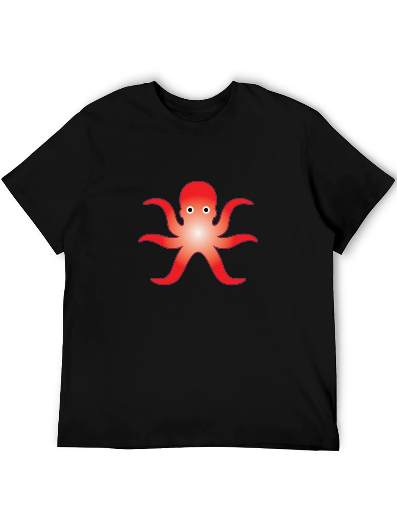 Cool Octopus Graphic Black T-Shirt