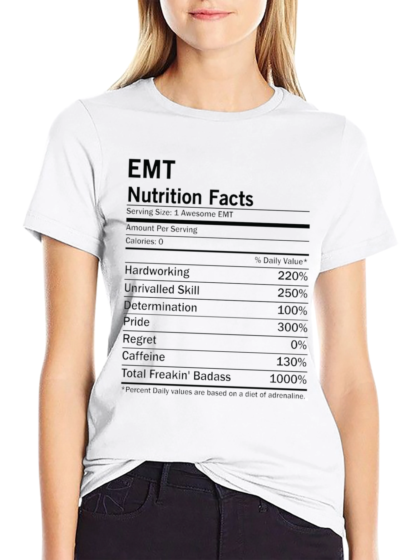 EMT Nutrition Facts Black T-Shirt