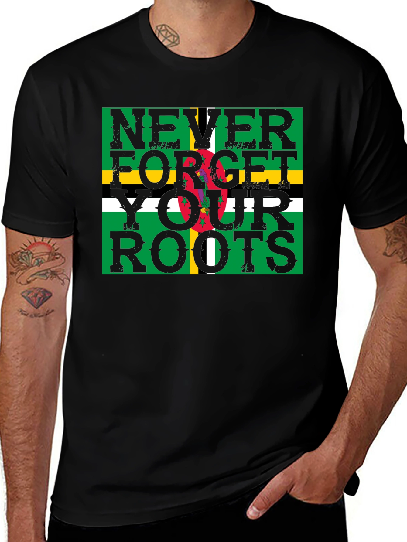 Dominica Flag T-Shirt - Never Forget Your Roots