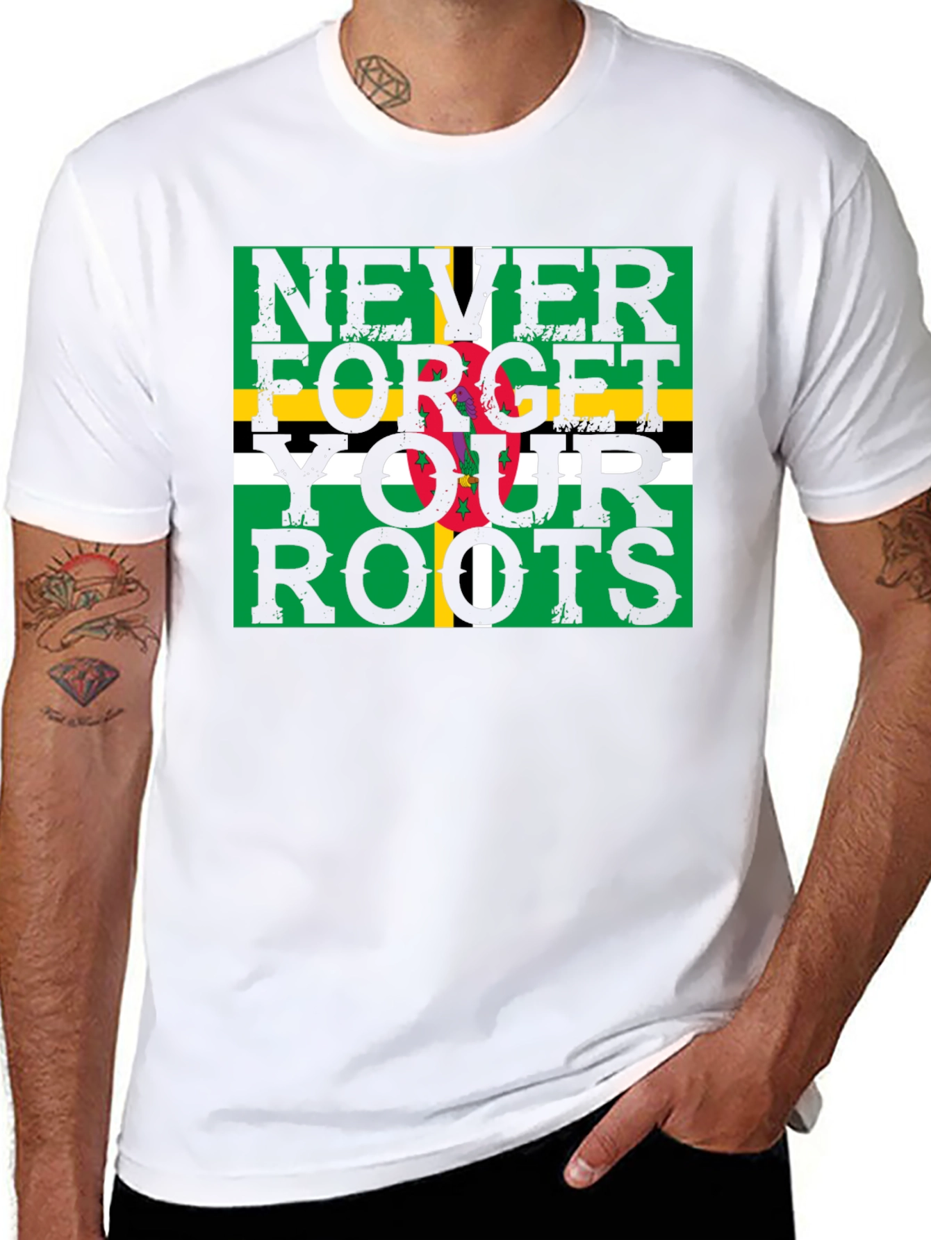 Dominica Flag T-Shirt - Never Forget Your Roots