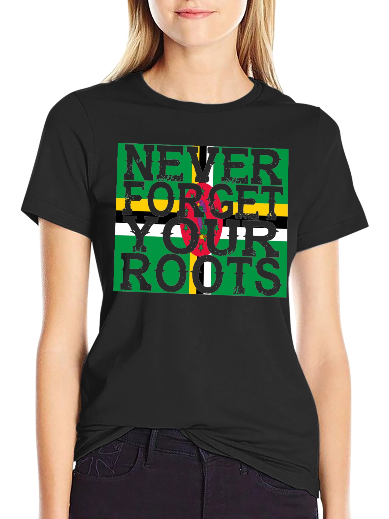Dominica Flag T-Shirt - Never Forget Your Roots