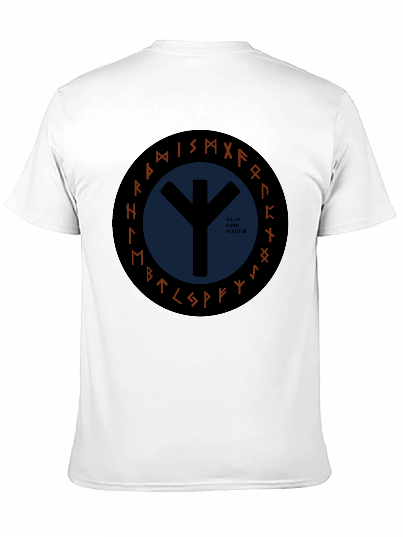 Elk Power Protection T-Shirt - Viking Runes