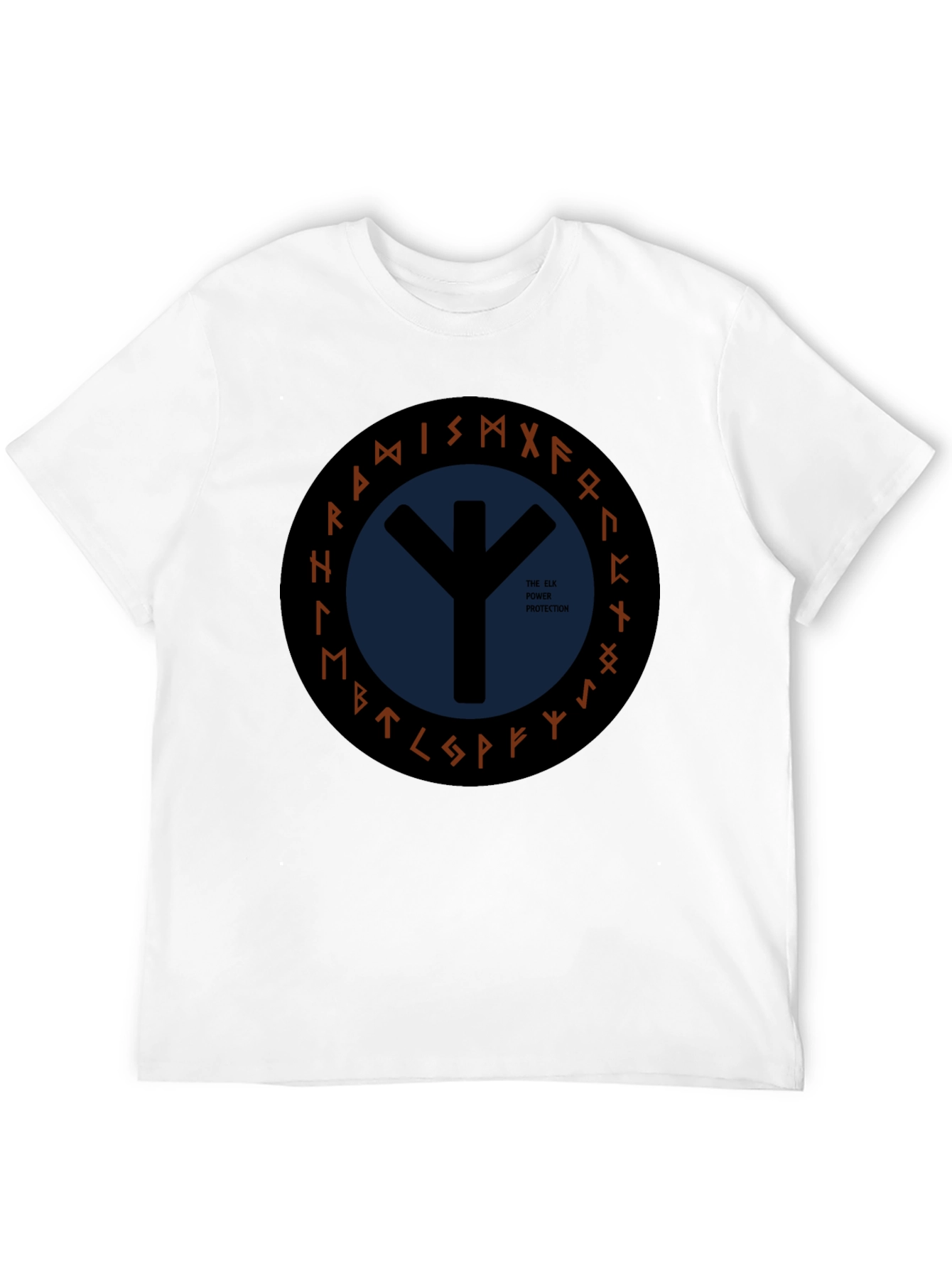 Elk Power Protection T-Shirt - Viking Runes