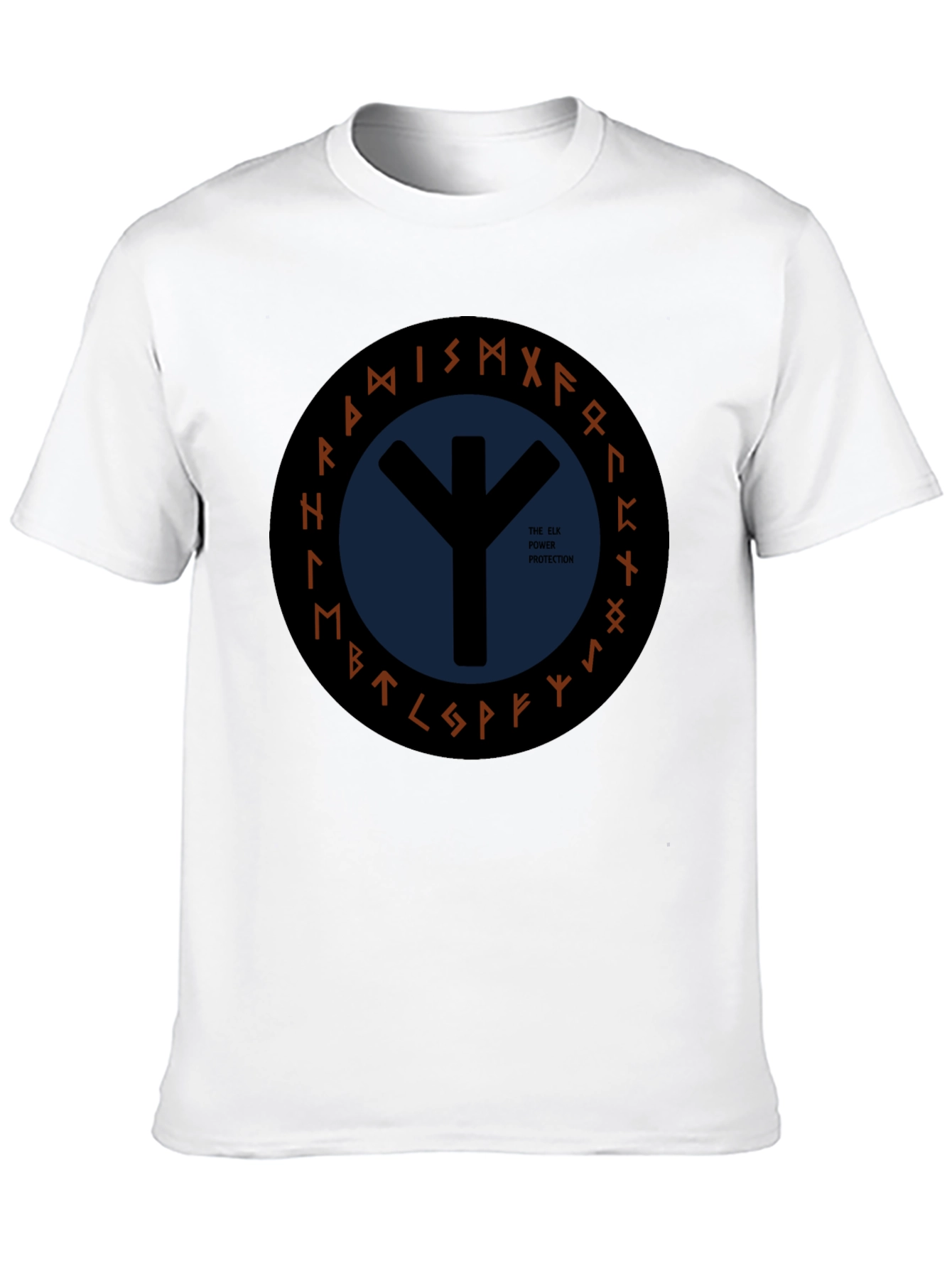Elk Power Protection T-Shirt - Viking Runes