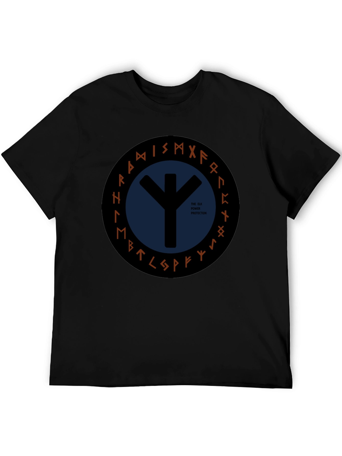 Elk Power Protection T-Shirt - Viking Runes