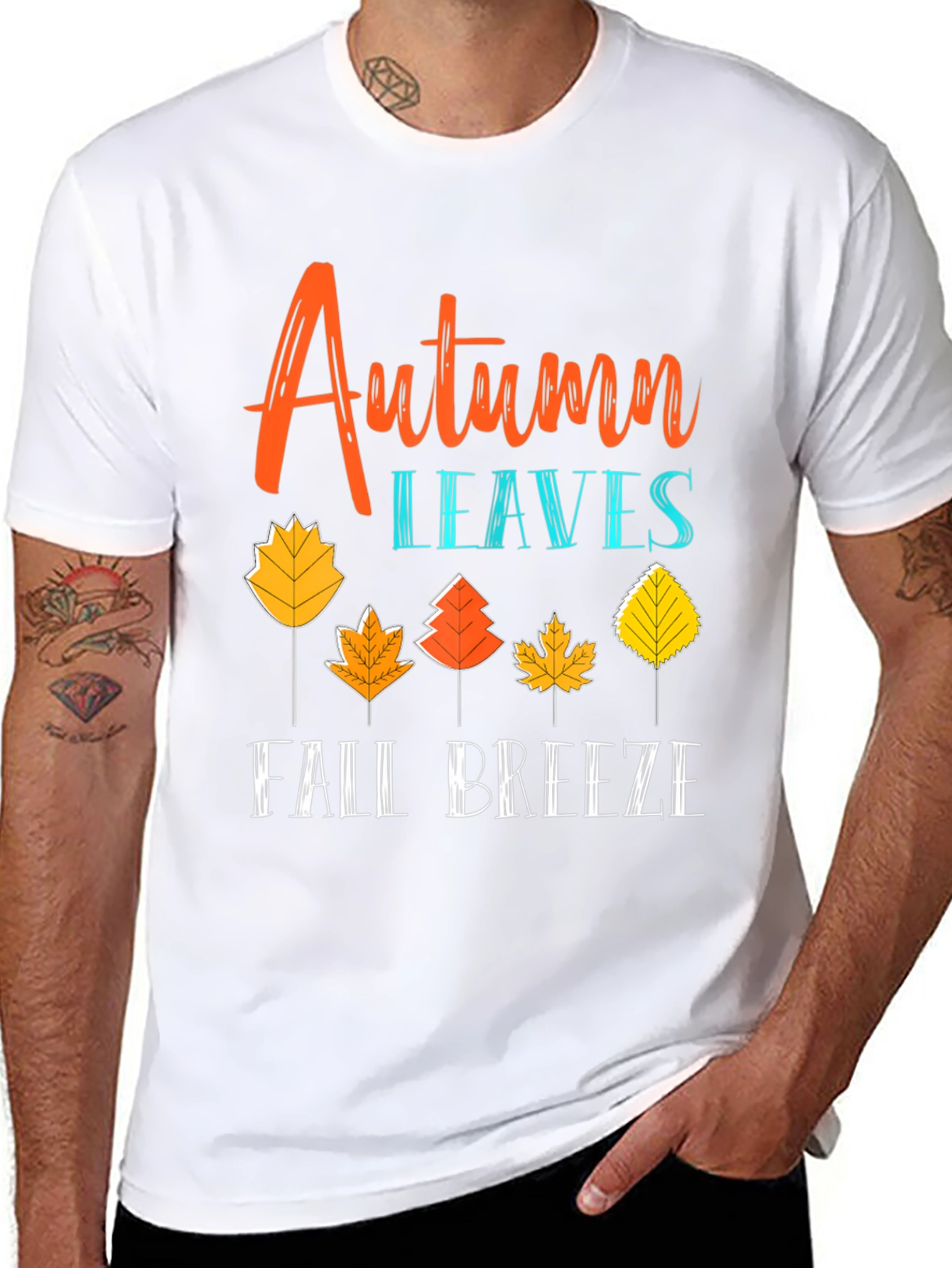 Autumn Leaves Fall Breeze Graphic Tee