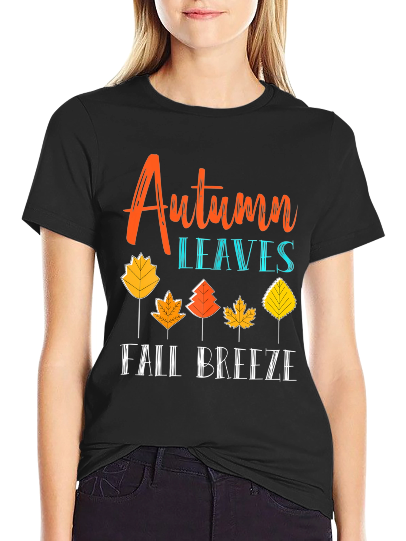Autumn Leaves Fall Breeze Graphic Tee