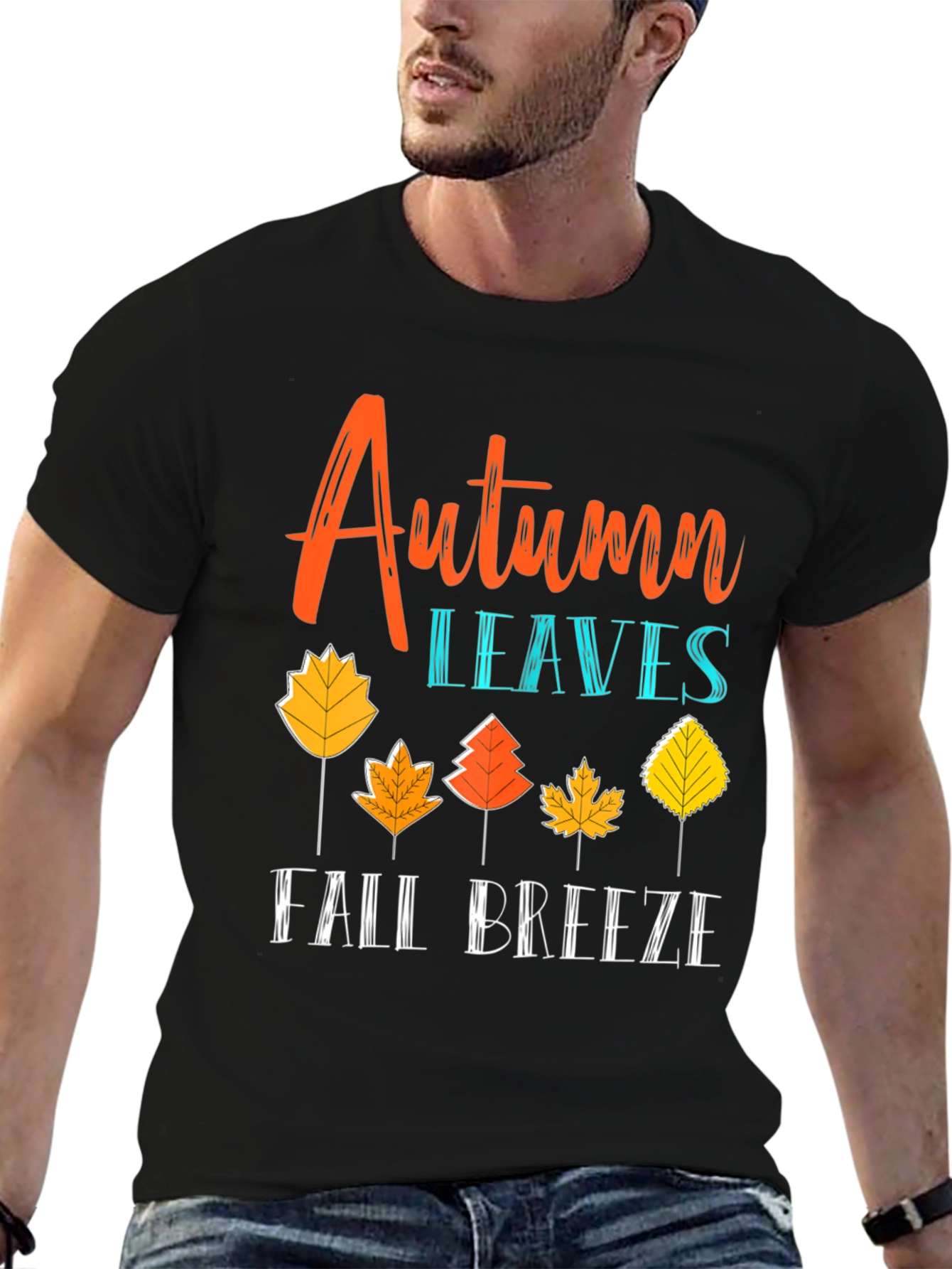 Autumn Leaves Fall Breeze Graphic Tee