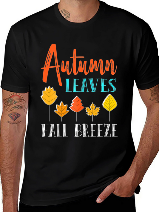 Autumn Leaves Fall Breeze Graphic Tee