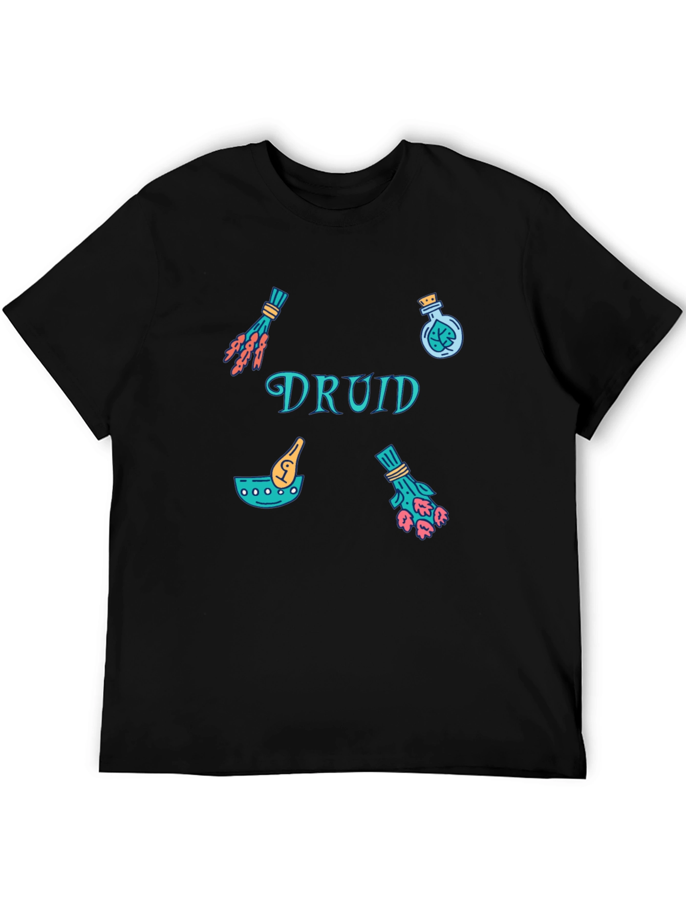Druid Themed Graphic Print T-Shirt