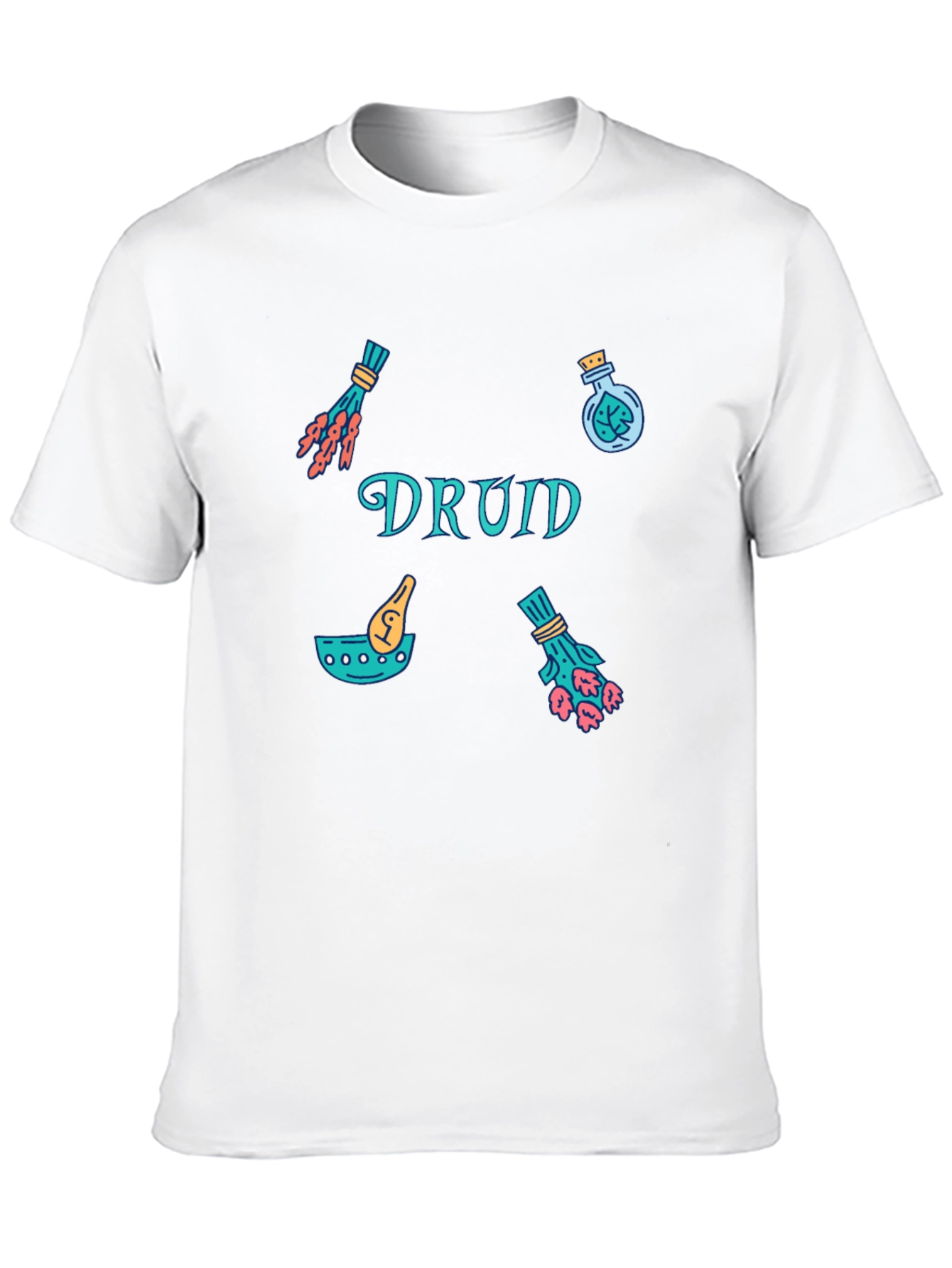 Druid Themed Graphic Print T-Shirt