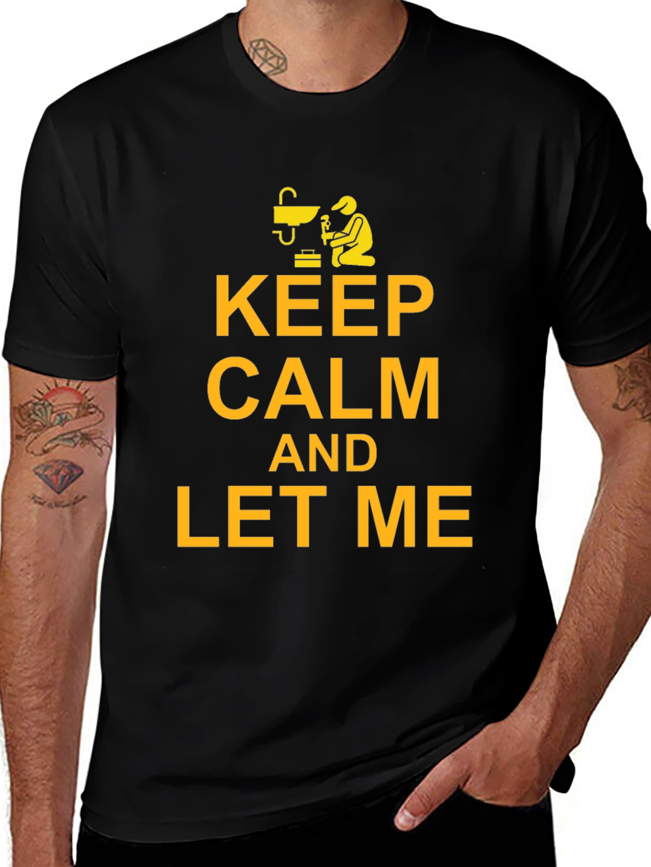 Keep Calm Welder Black T-Shirt