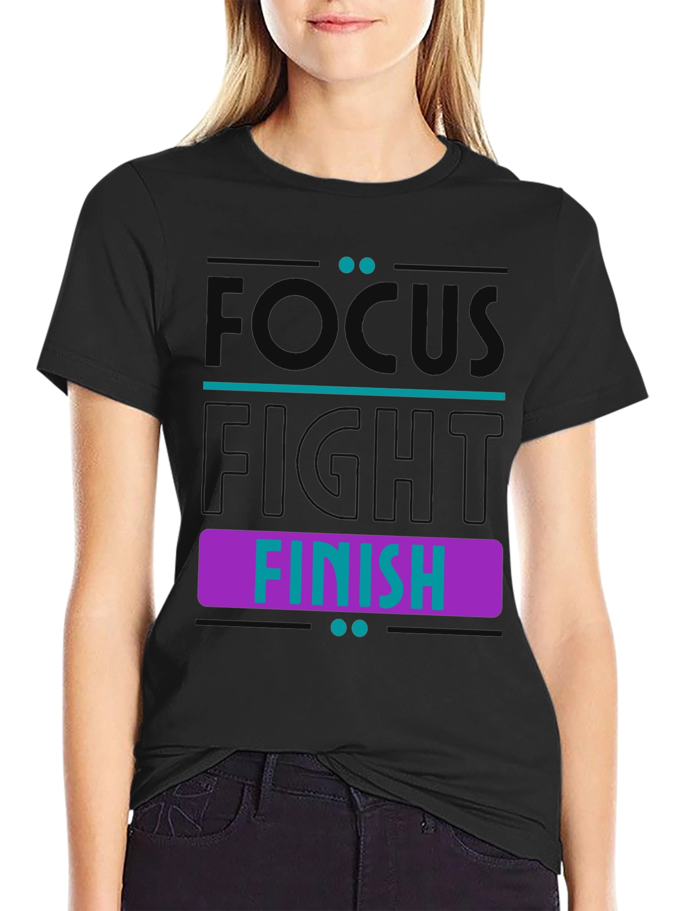 Focus Fight Finish Graphic Tee - Black
