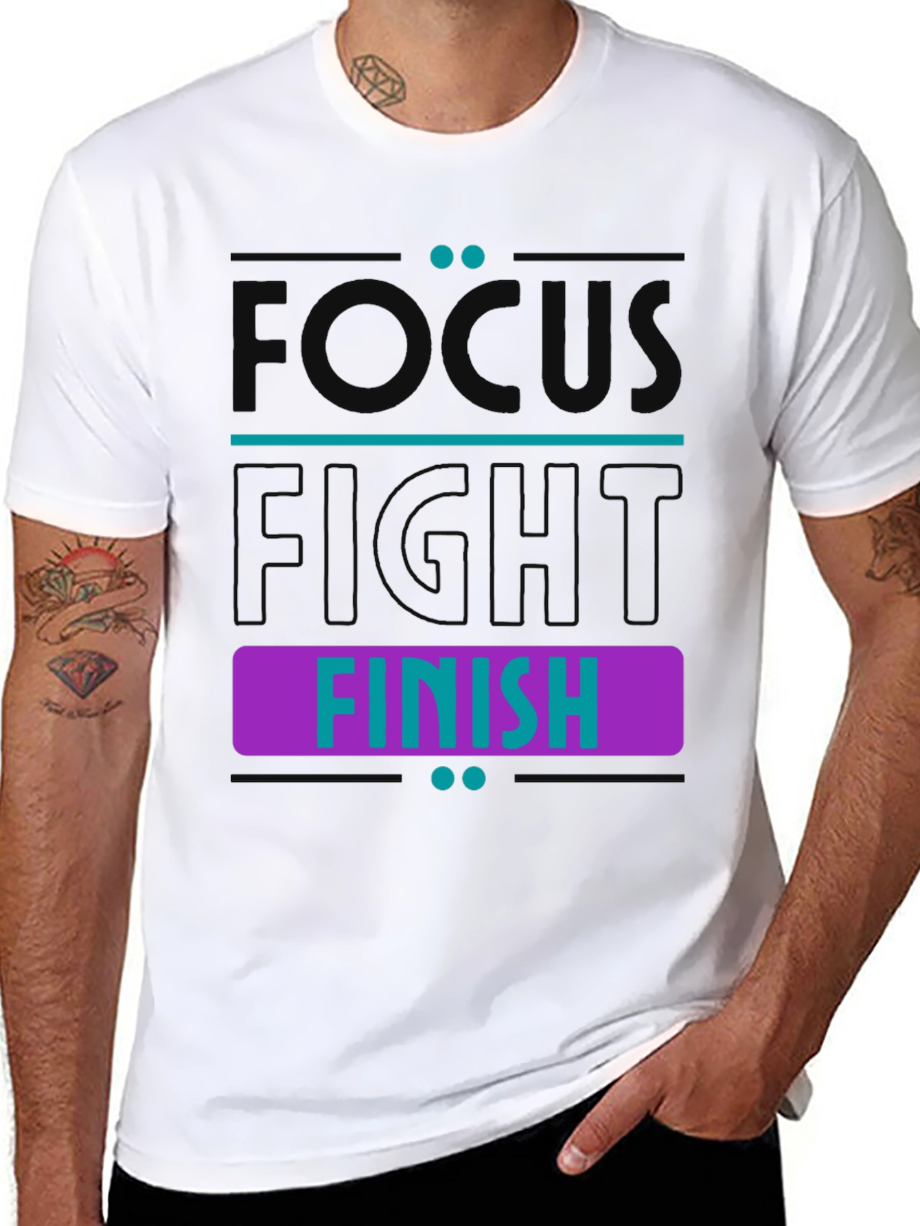 Focus Fight Finish Graphic Tee - Black