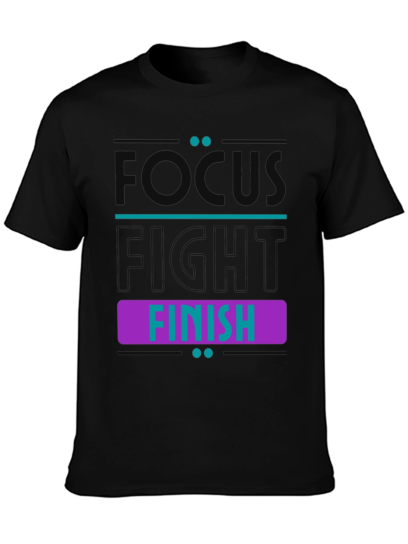 Focus Fight Finish Graphic Tee - Black