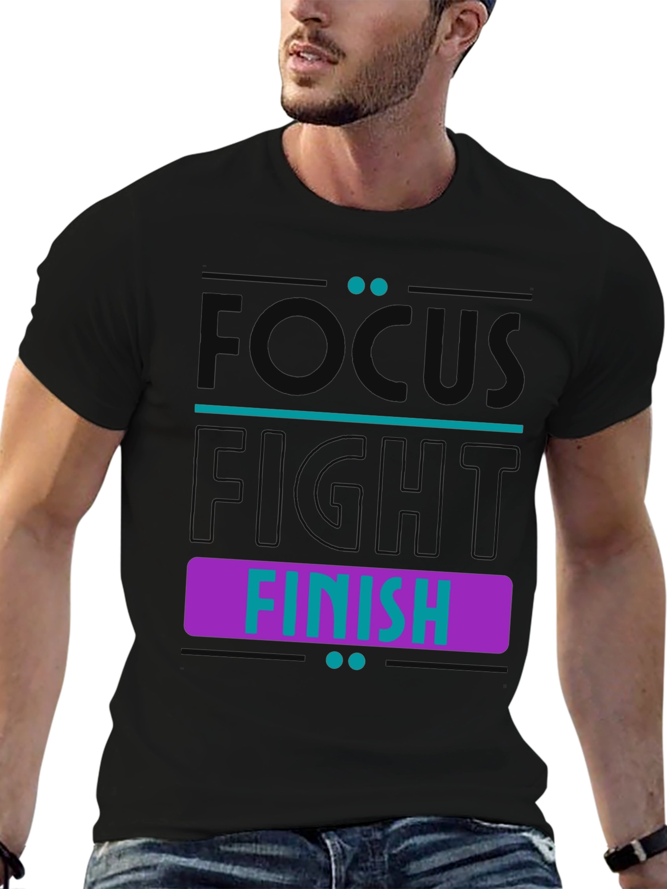 Focus Fight Finish Graphic Tee - Black