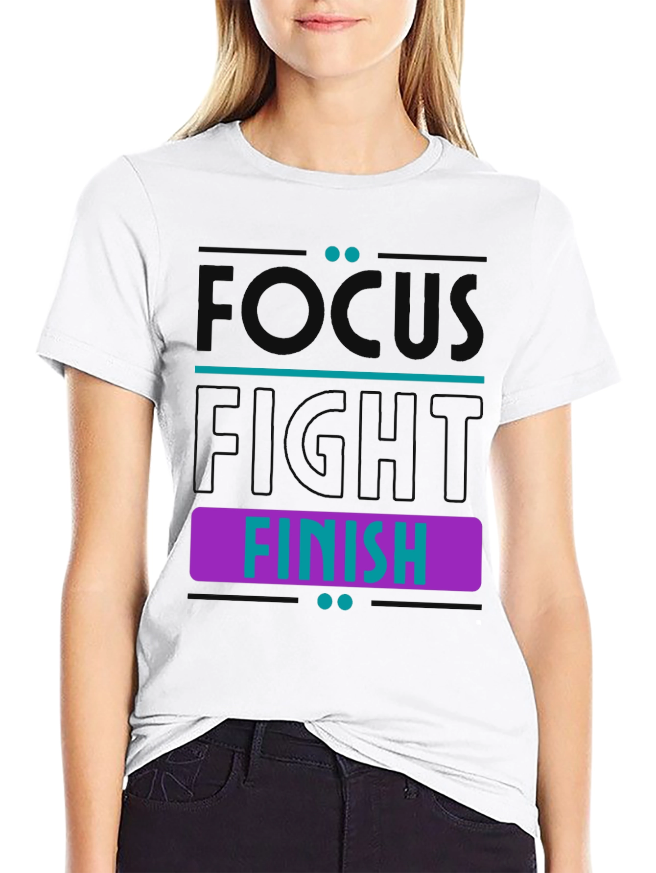 Focus Fight Finish Graphic Tee - Black