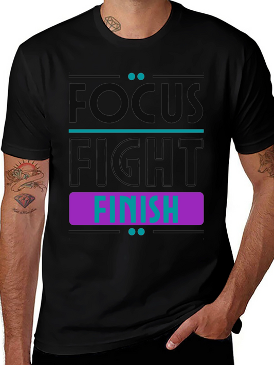 Focus Fight Finish Graphic Tee - Black