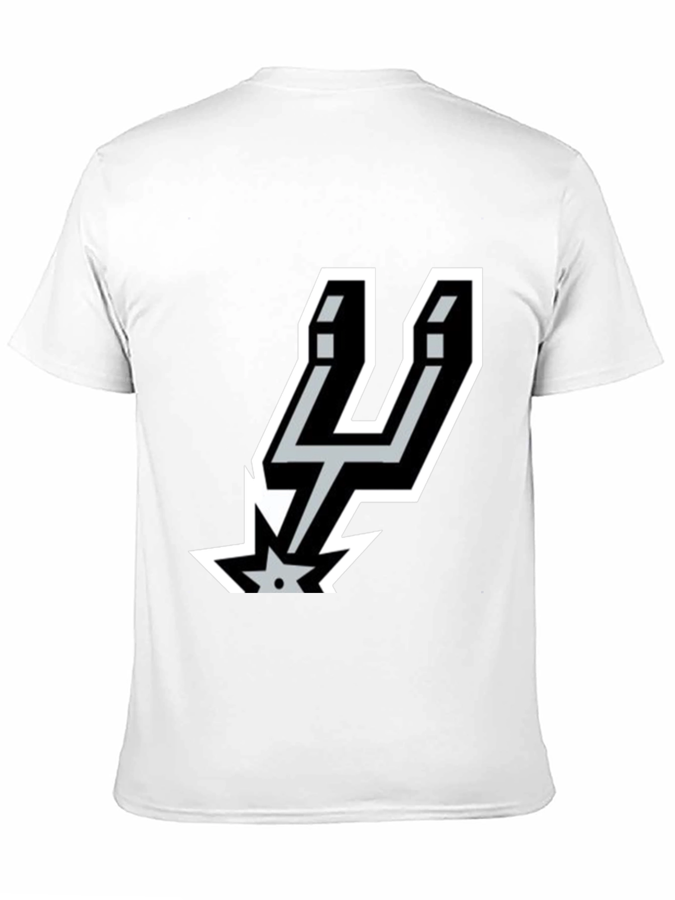 Mens Spurs Logo Graphic Black T-Shirt
