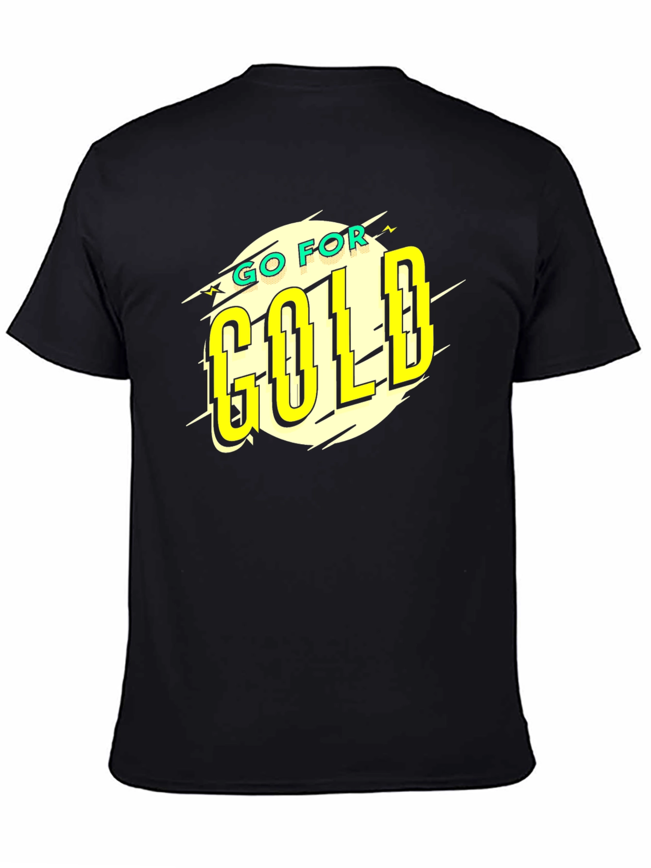 Go For Gold Black Graphic T-Shirt