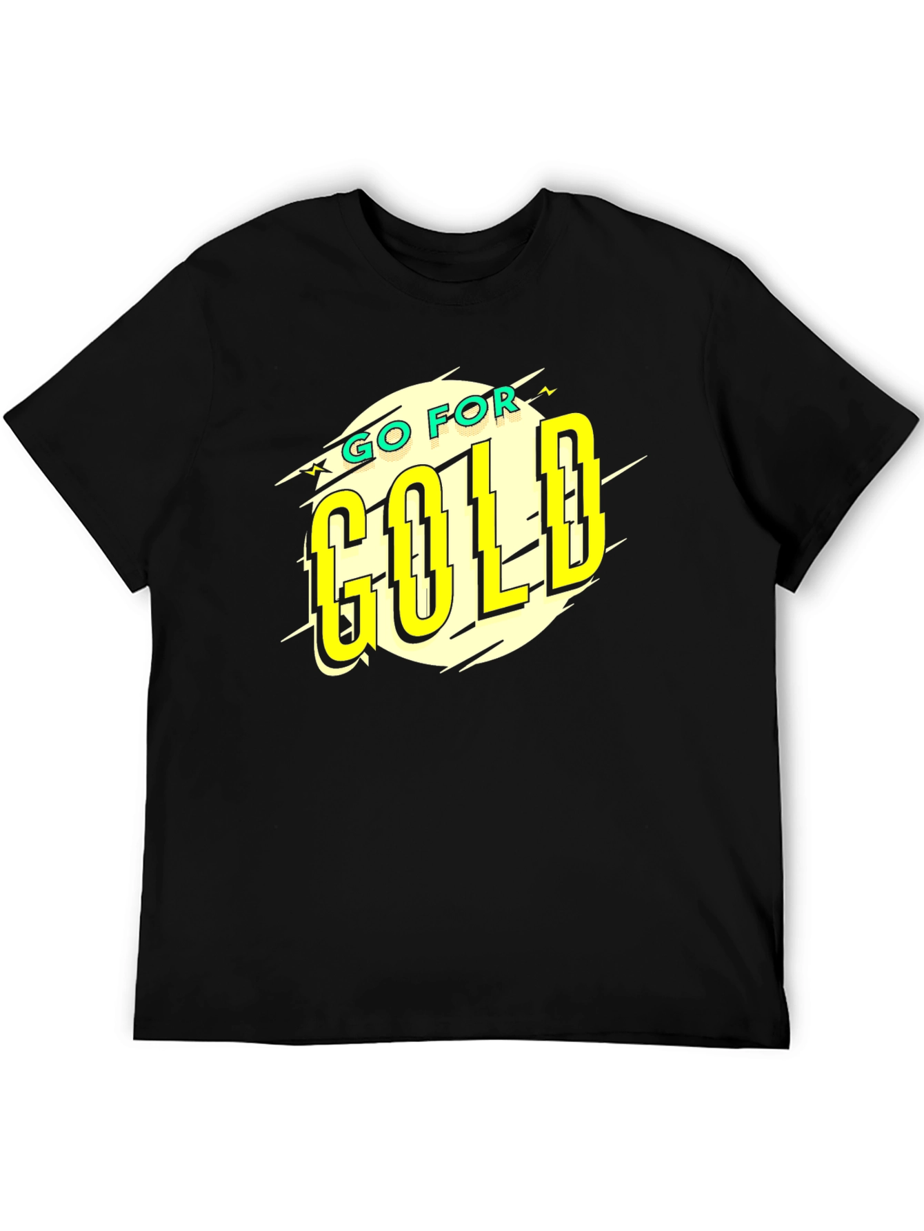 Go For Gold Black Graphic T-Shirt