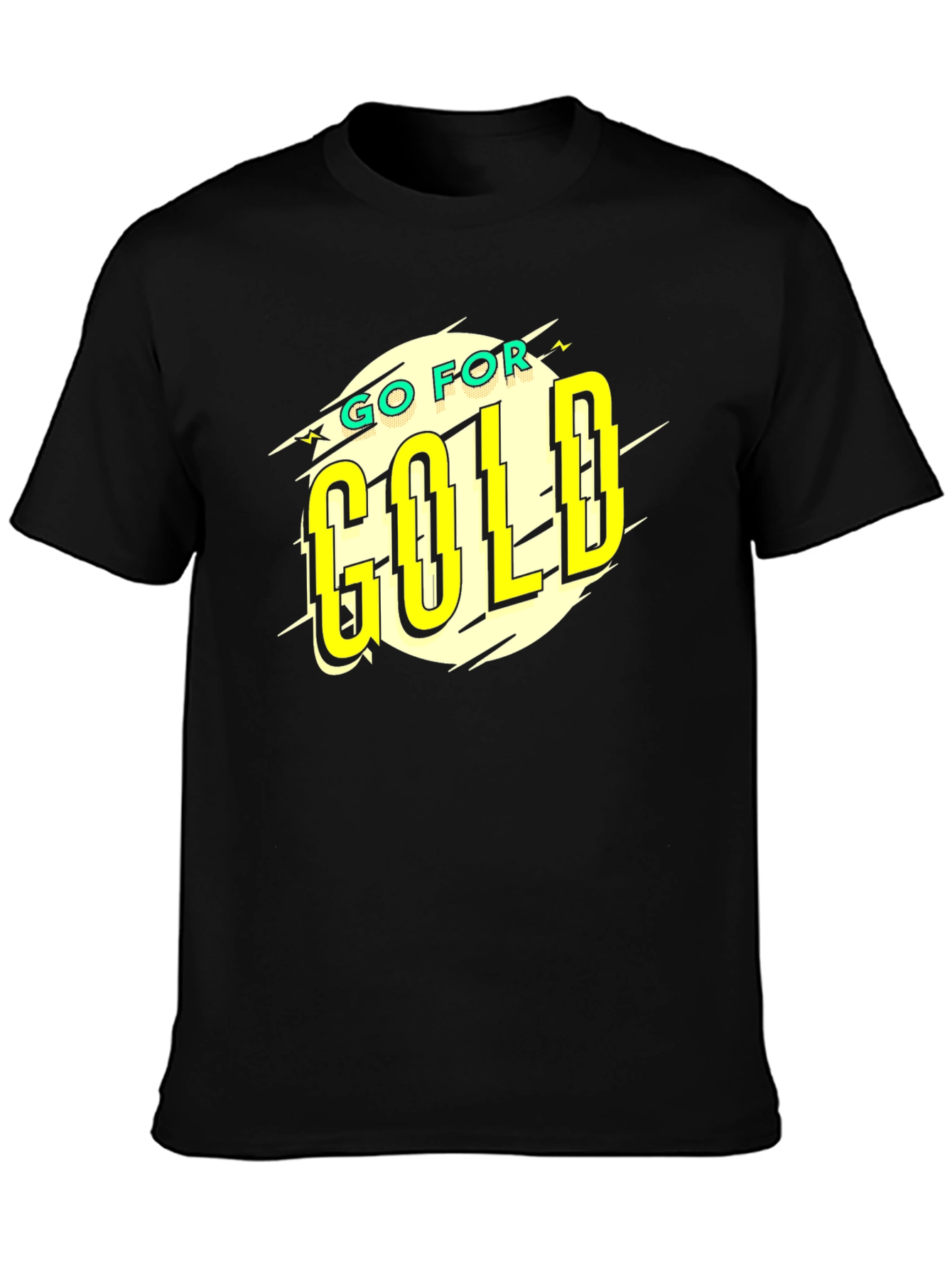 Go For Gold Black Graphic T-Shirt