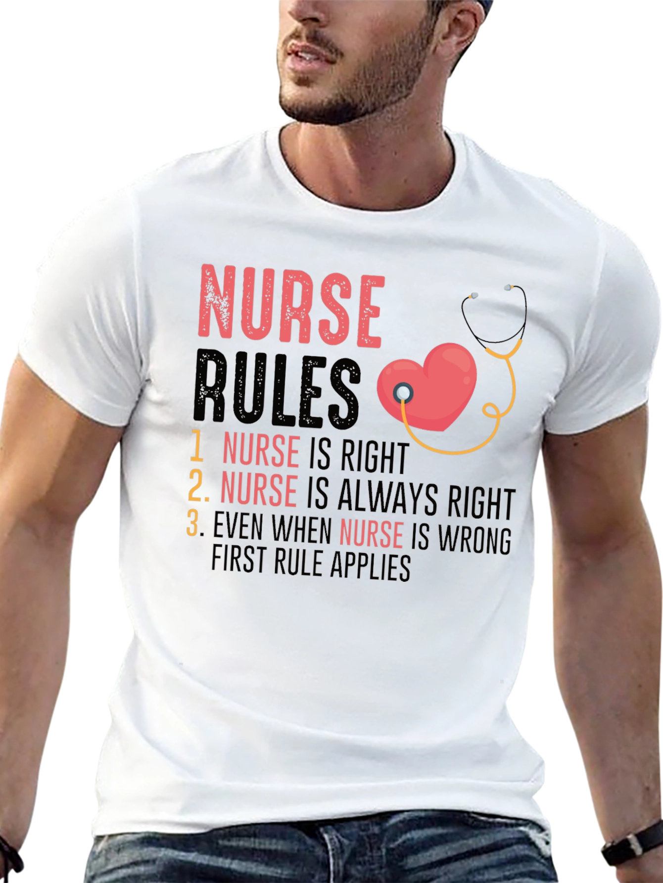 Nurse Rules Graphic T-Shirt Funny Nursing Gift