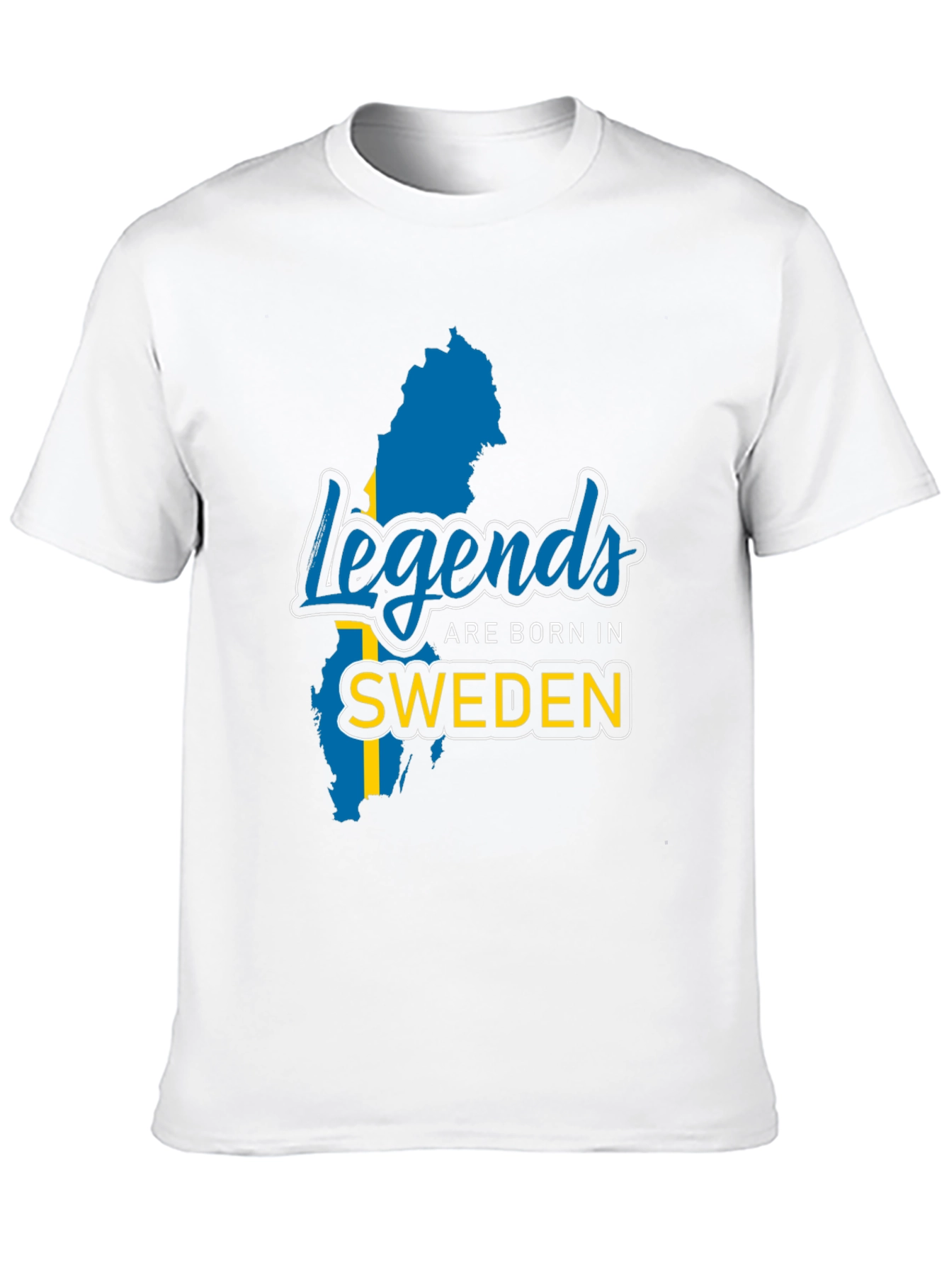 Legends Are Born In Sweden Black T-Shirt
