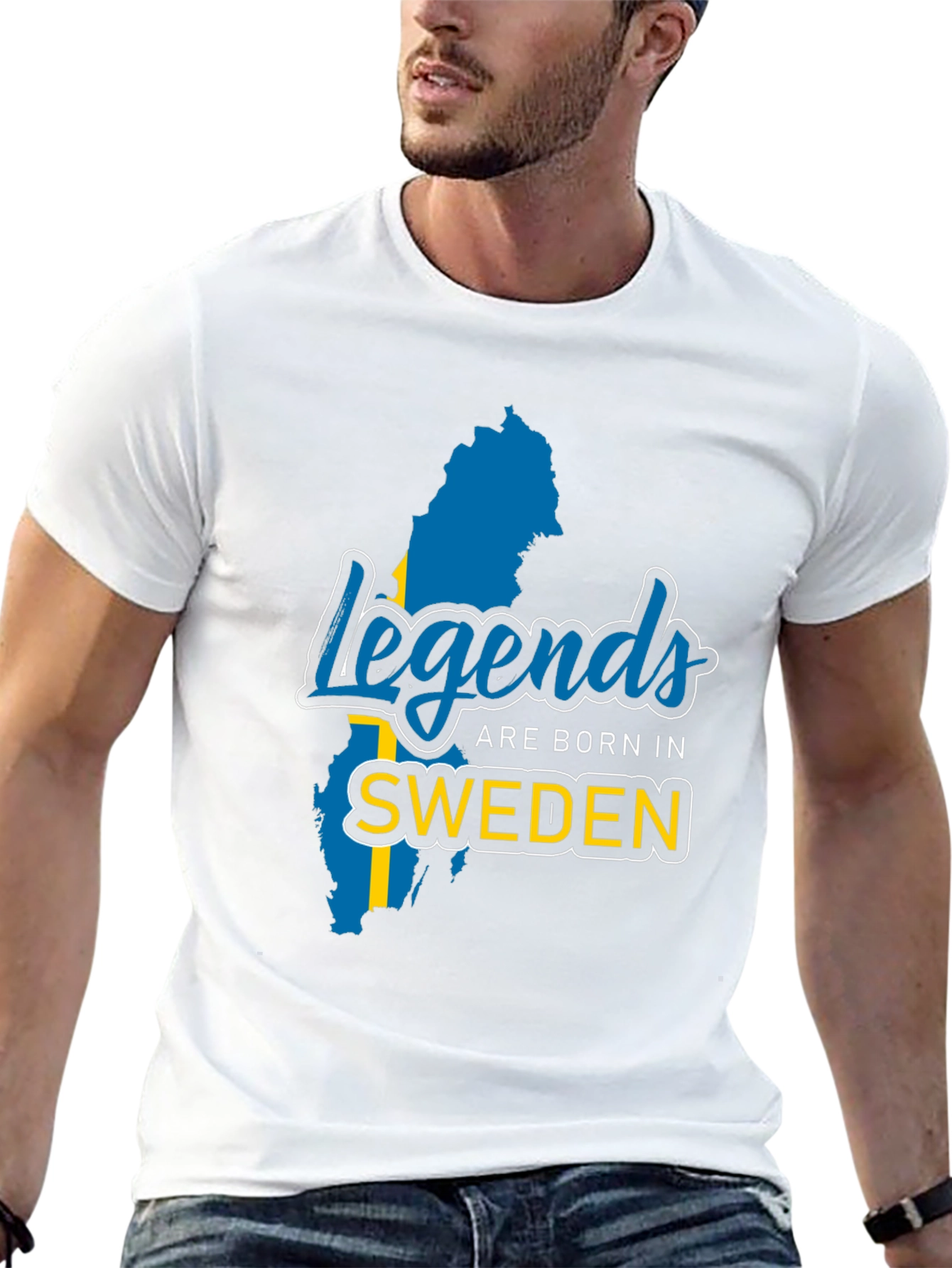 Legends Are Born In Sweden Black T-Shirt