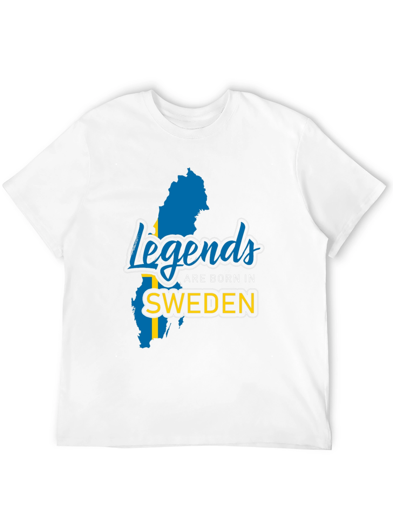 Legends Are Born In Sweden Black T-Shirt