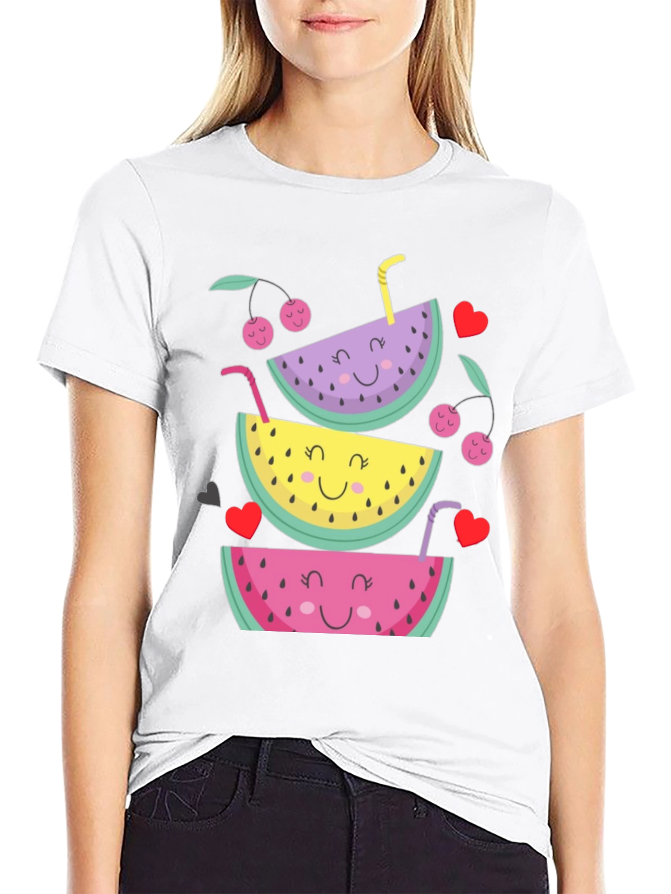 Fruit Stack Graphic Tee - Summer Fun Shirt