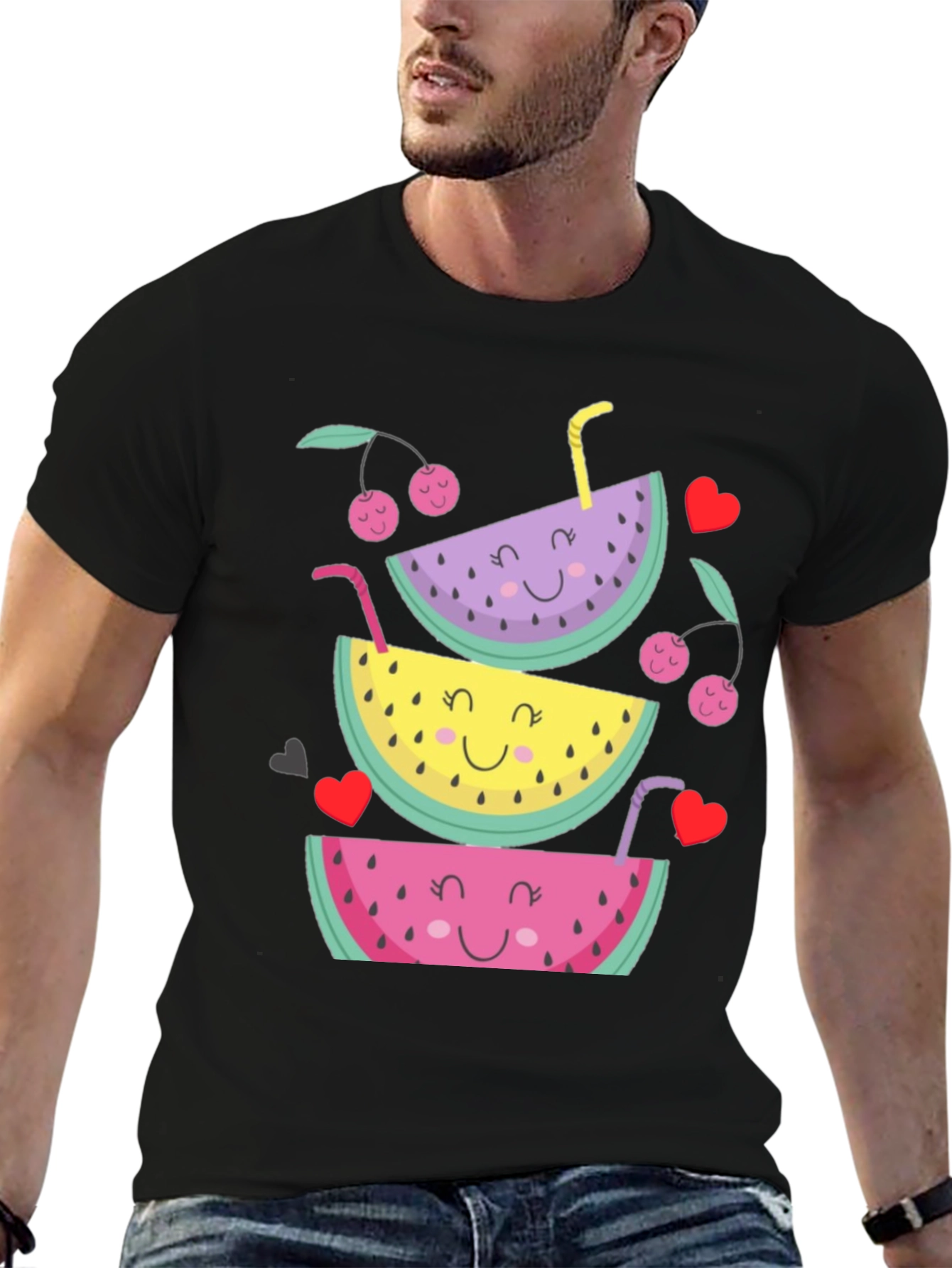Fruit Stack Graphic Tee - Summer Fun Shirt