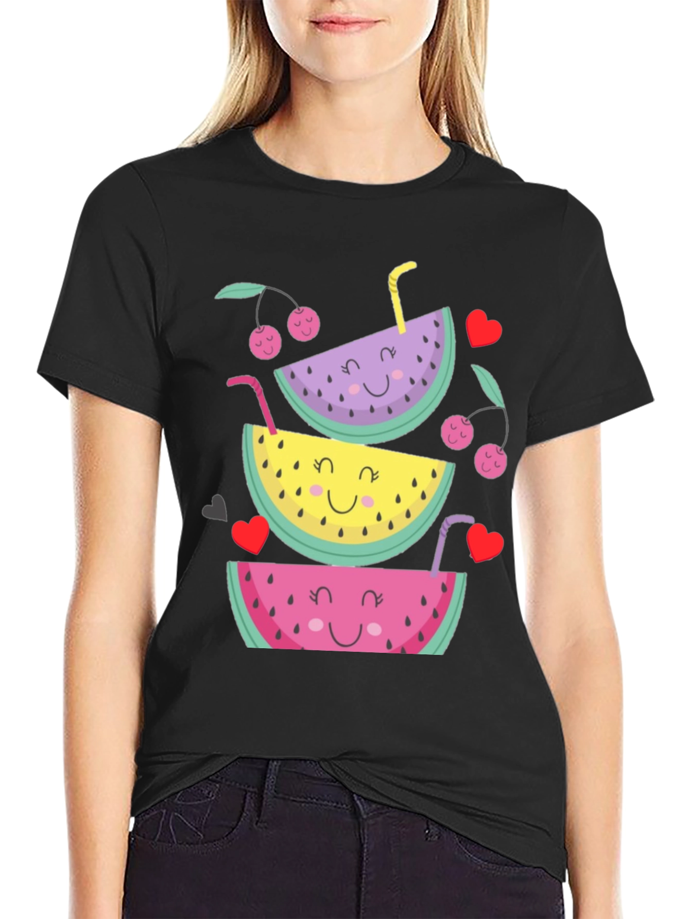 Fruit Stack Graphic Tee - Summer Fun Shirt