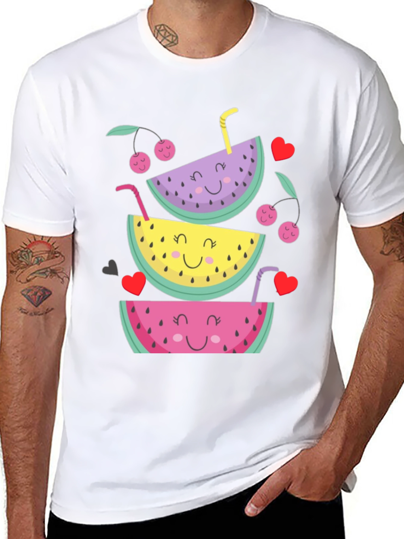 Fruit Stack Graphic Tee - Summer Fun Shirt