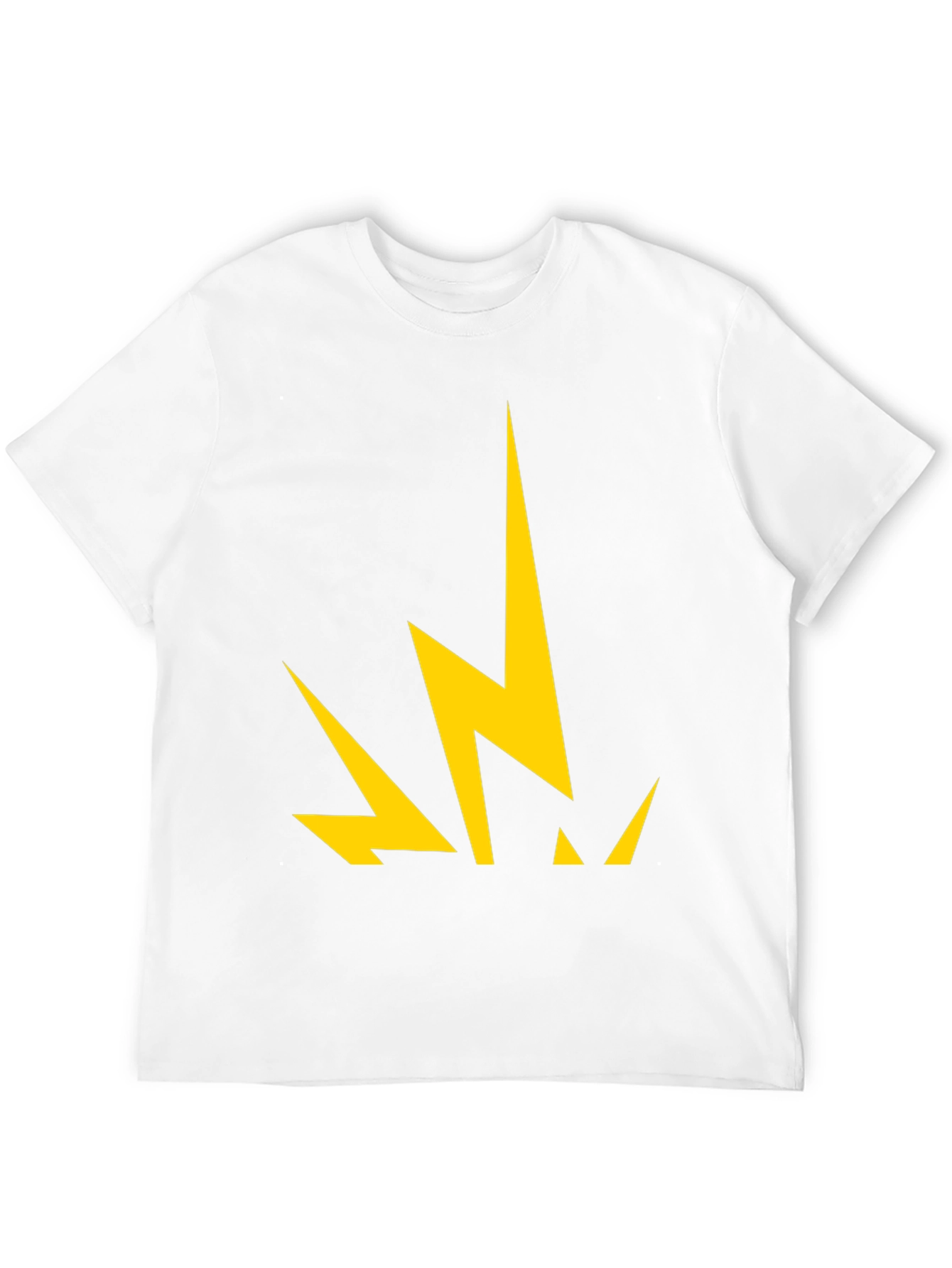 Bold Lightning Bolt Graphic Tee - Black