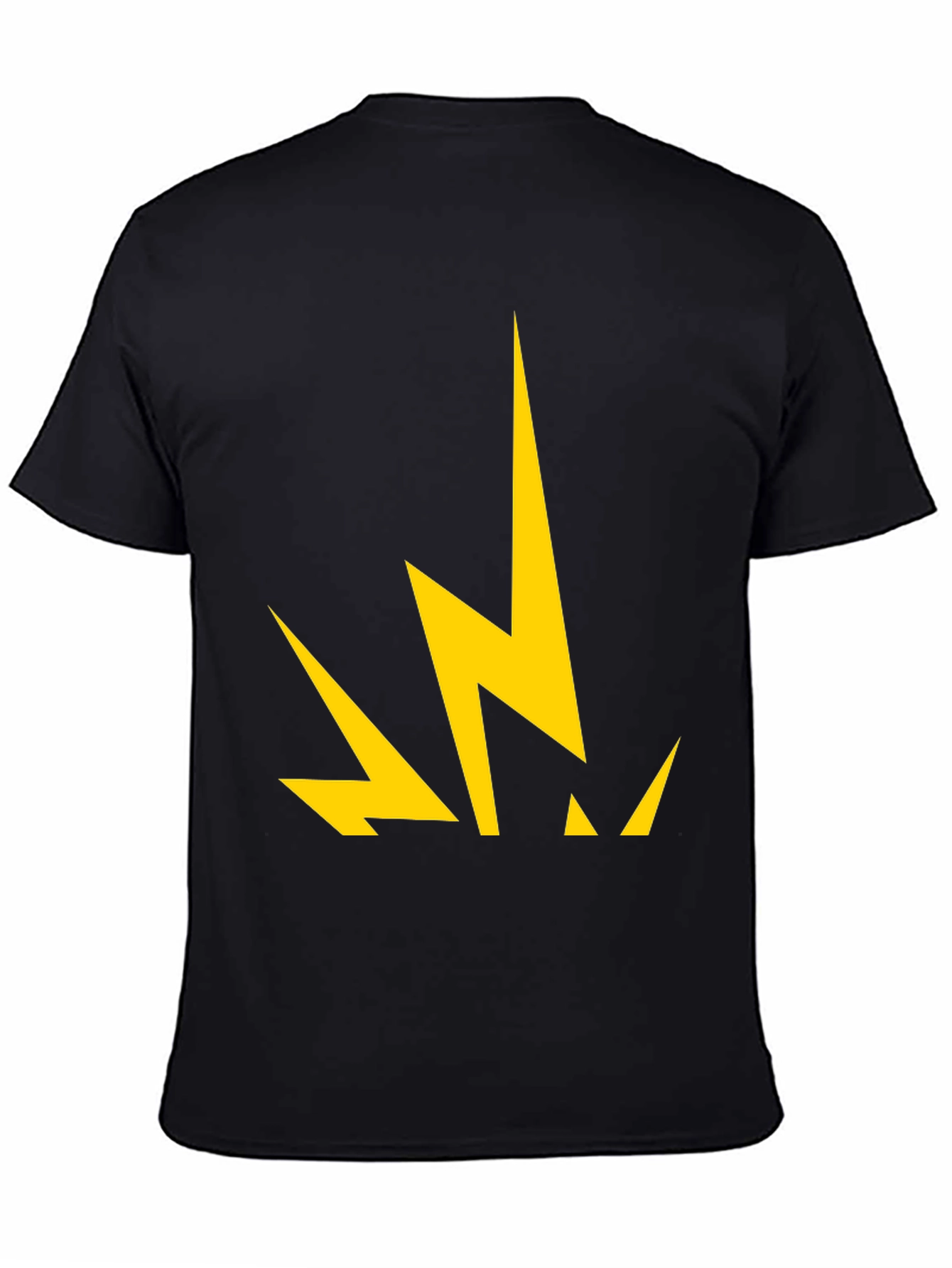 Bold Lightning Bolt Graphic Tee - Black