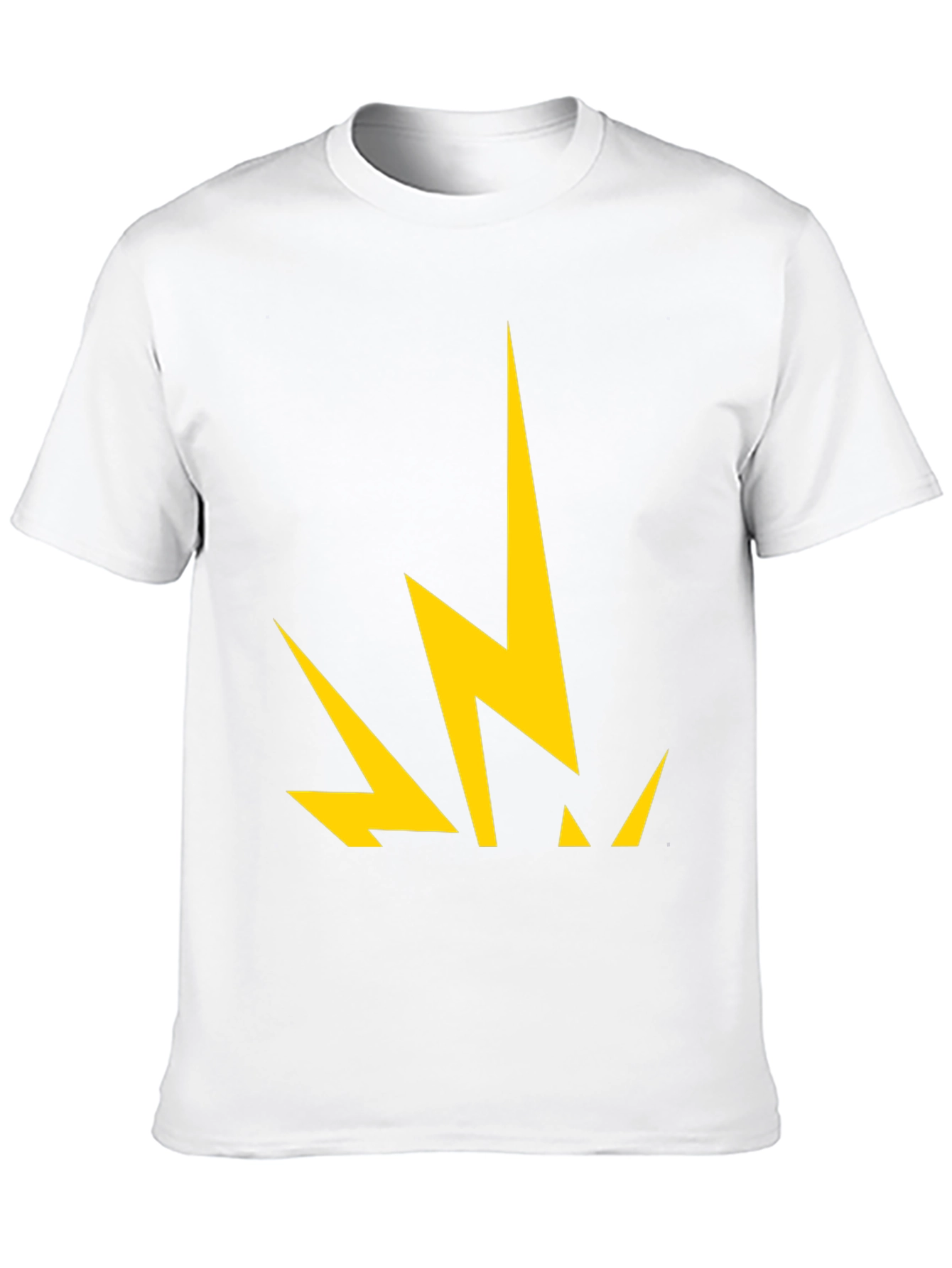 Bold Lightning Bolt Graphic Tee - Black