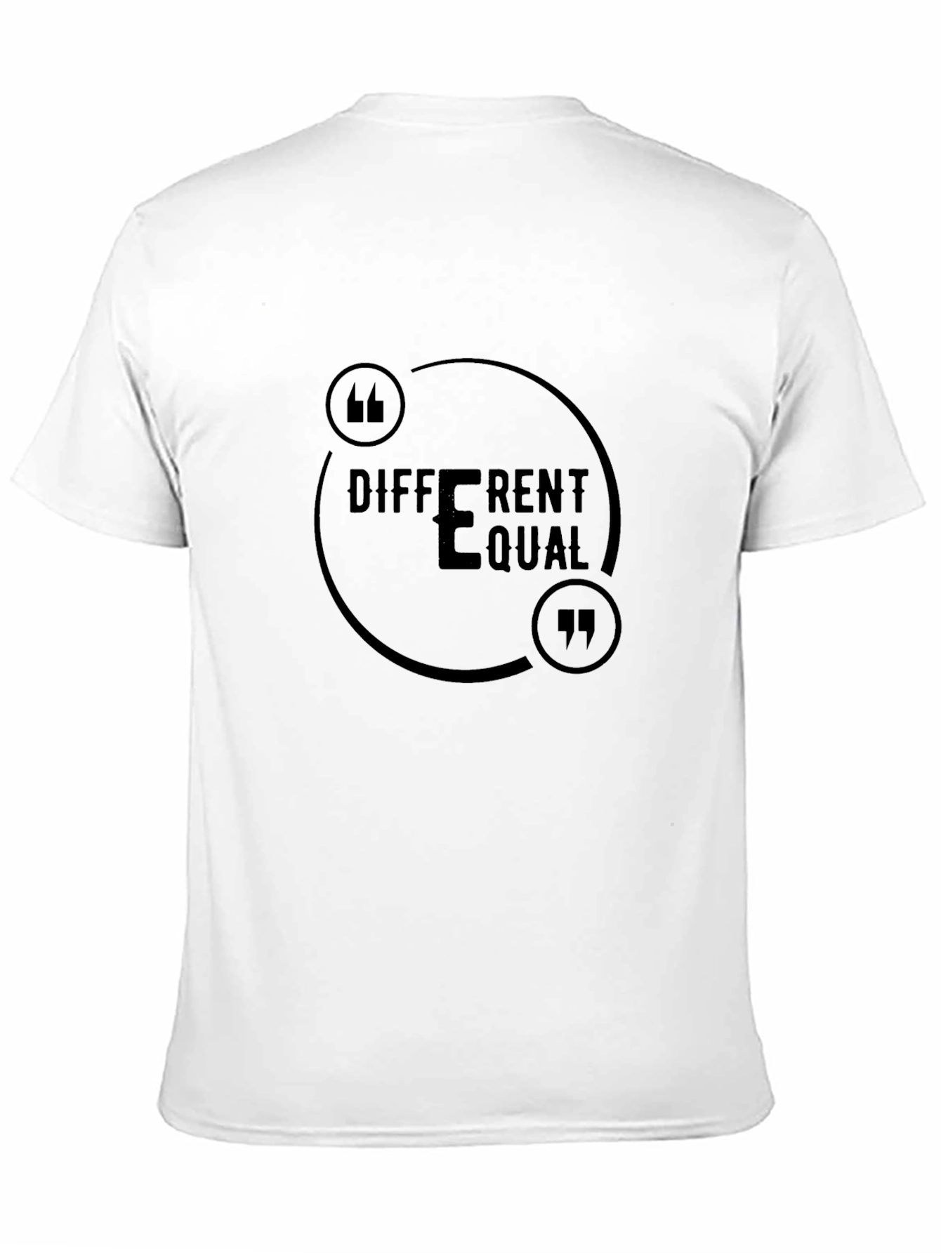 Different Equal Black T-Shirt for Men