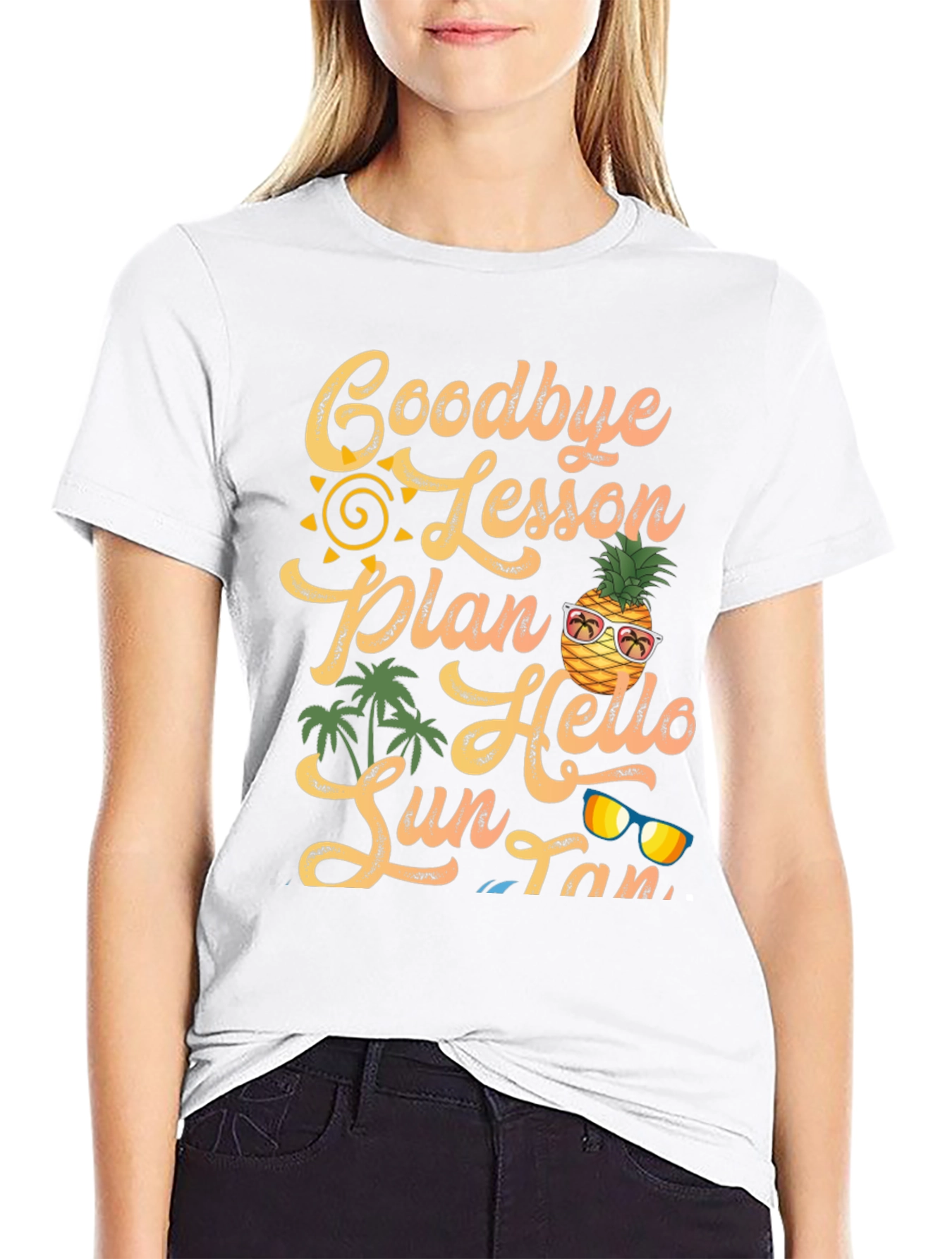Goodbye Lesson Plan Hello Sun Tan T-Shirt