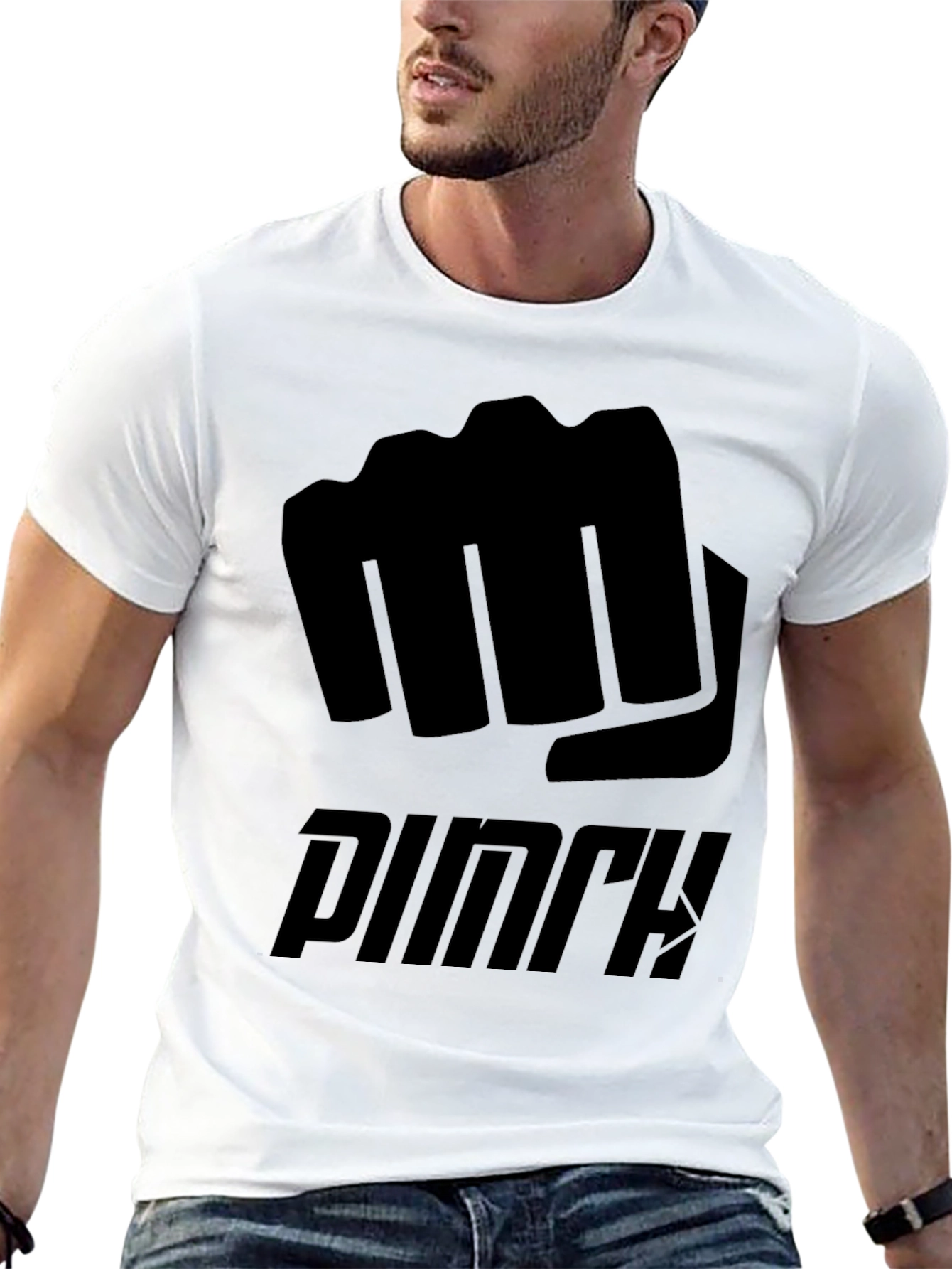 Black Fist Punch Graphic T-Shirt | Mens Casual Tee