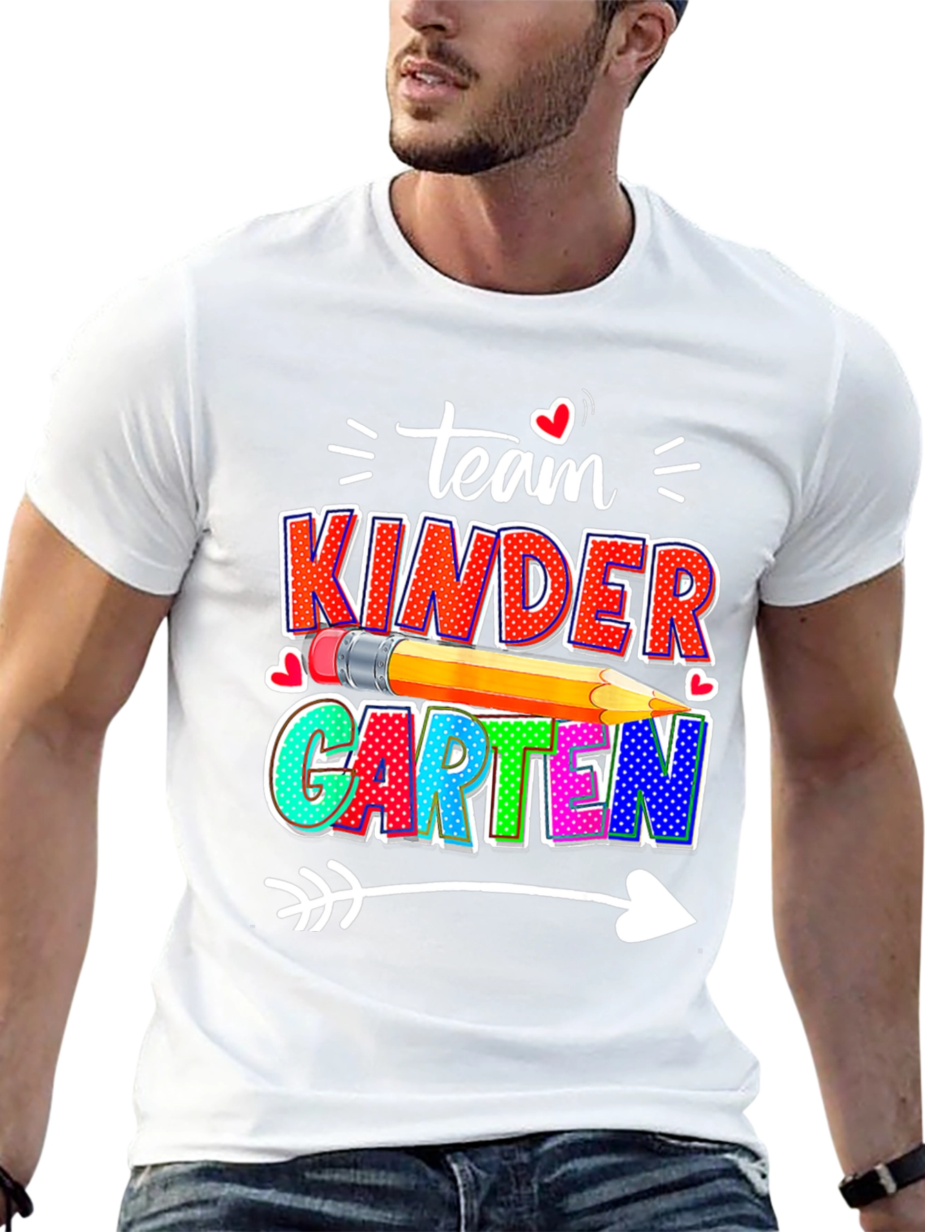 Team Kinder Teacher Arrow T-Shirt