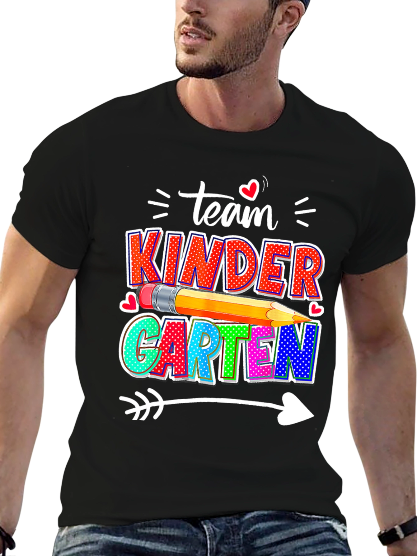 Team Kinder Teacher Arrow T-Shirt