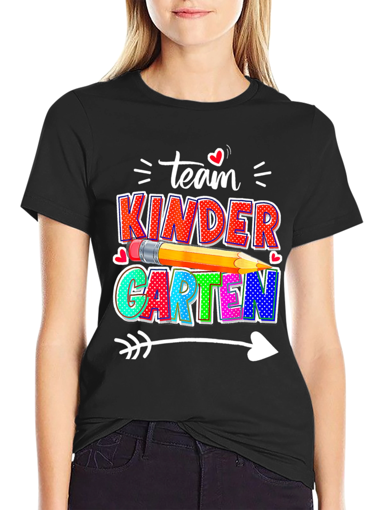 Team Kinder Teacher Arrow T-Shirt