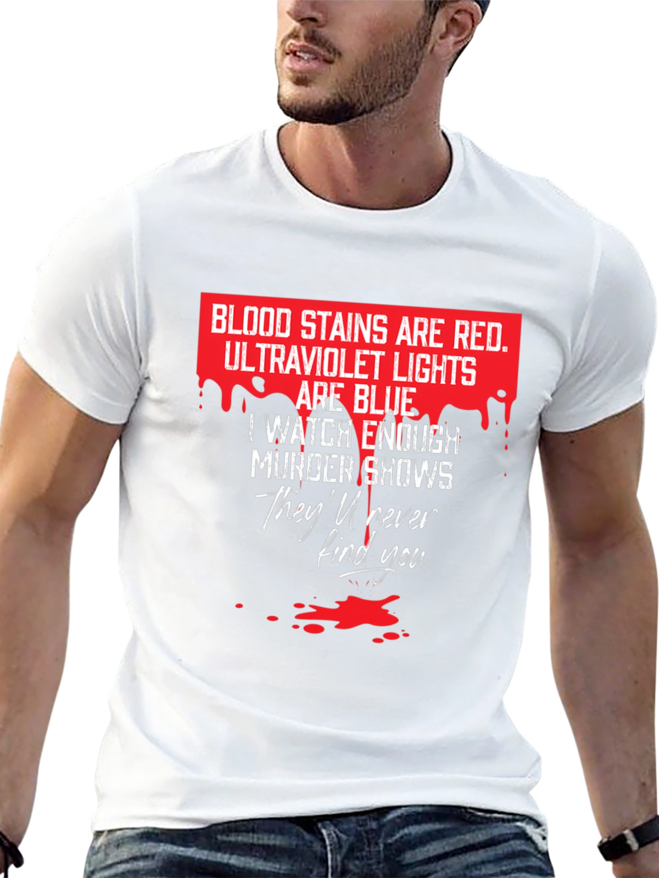 Murder Shows Black T-Shirt - Blood Stains Are Red