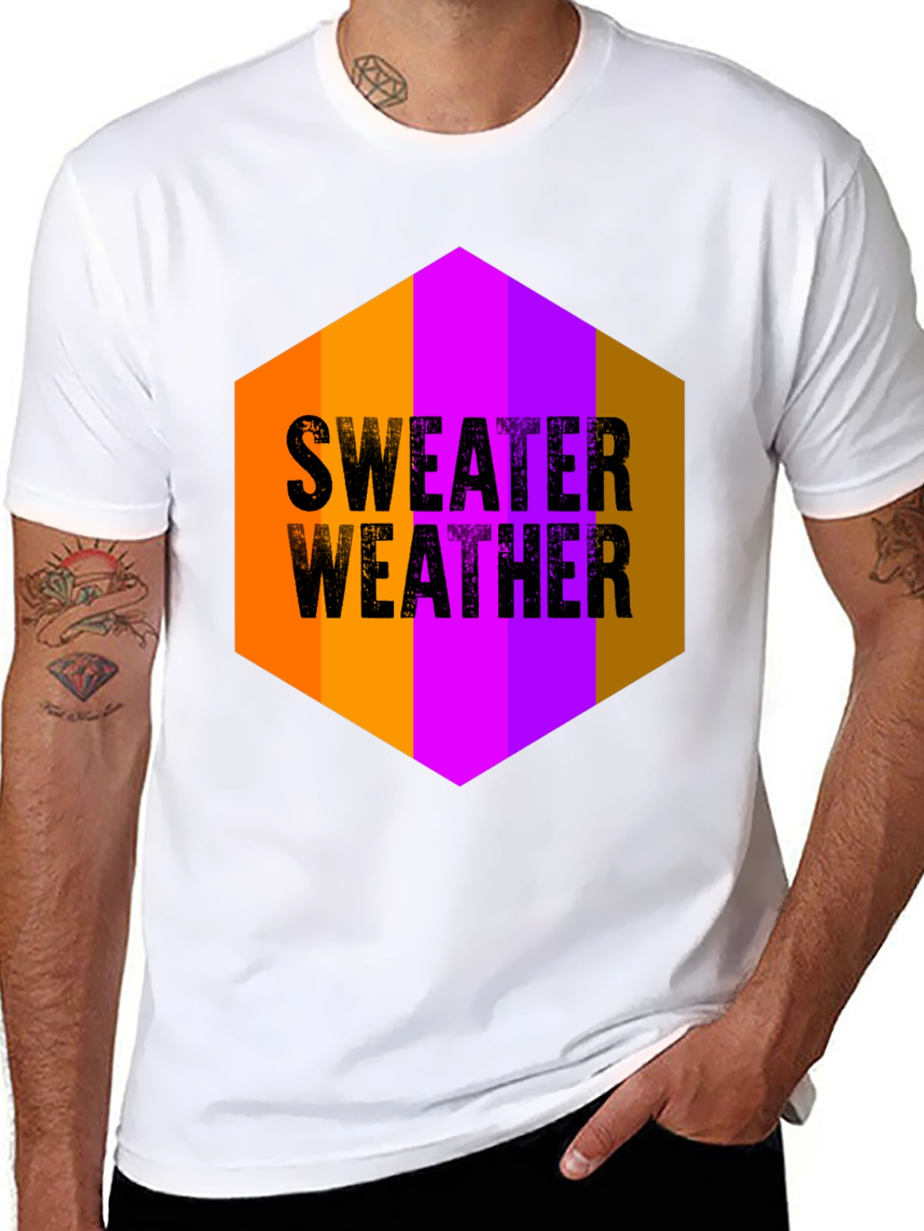 Sweater Weather Graphic Tee - Soft Cotton Blend T-Shirt