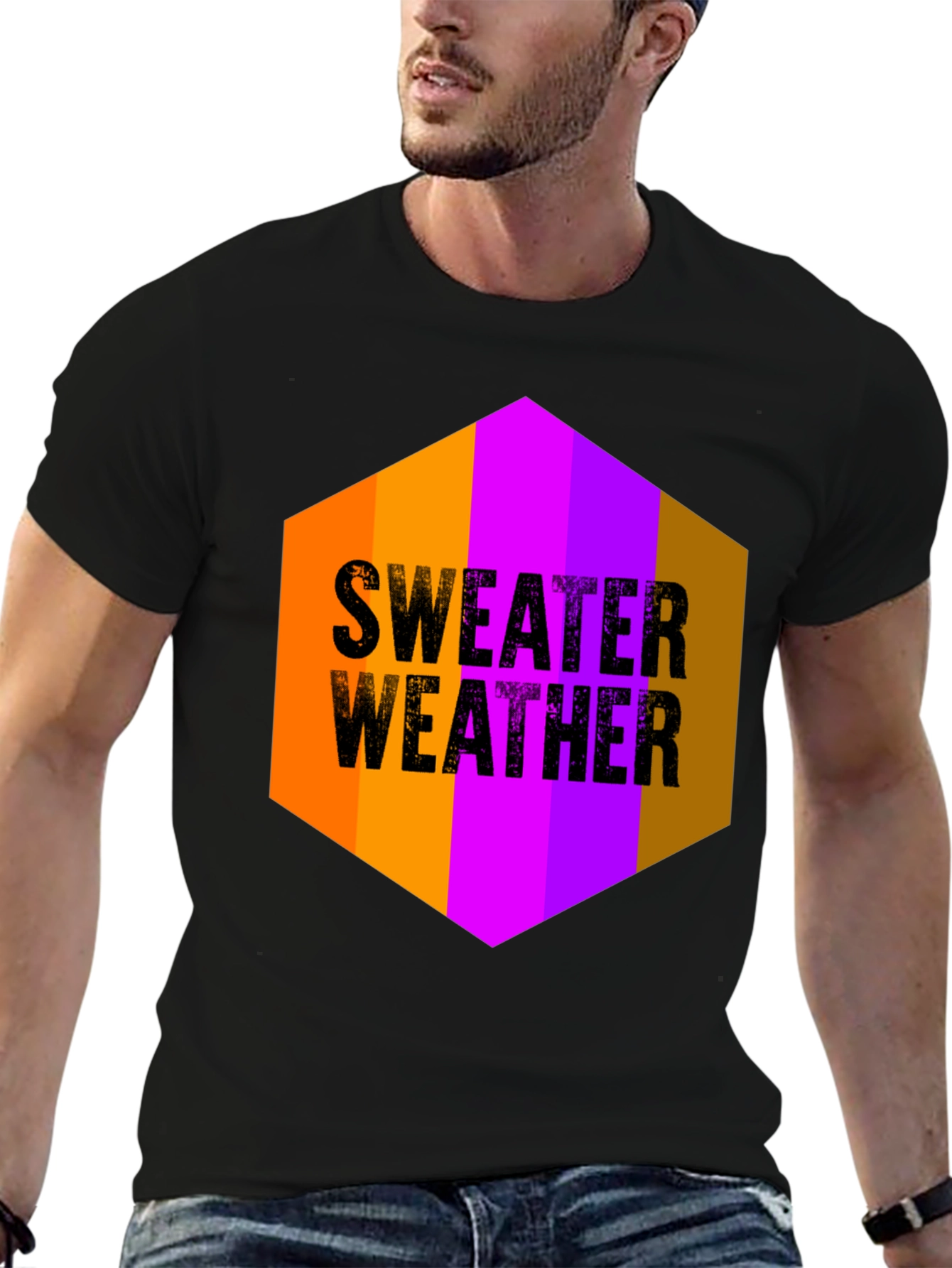 Sweater Weather Graphic Tee - Soft Cotton Blend T-Shirt