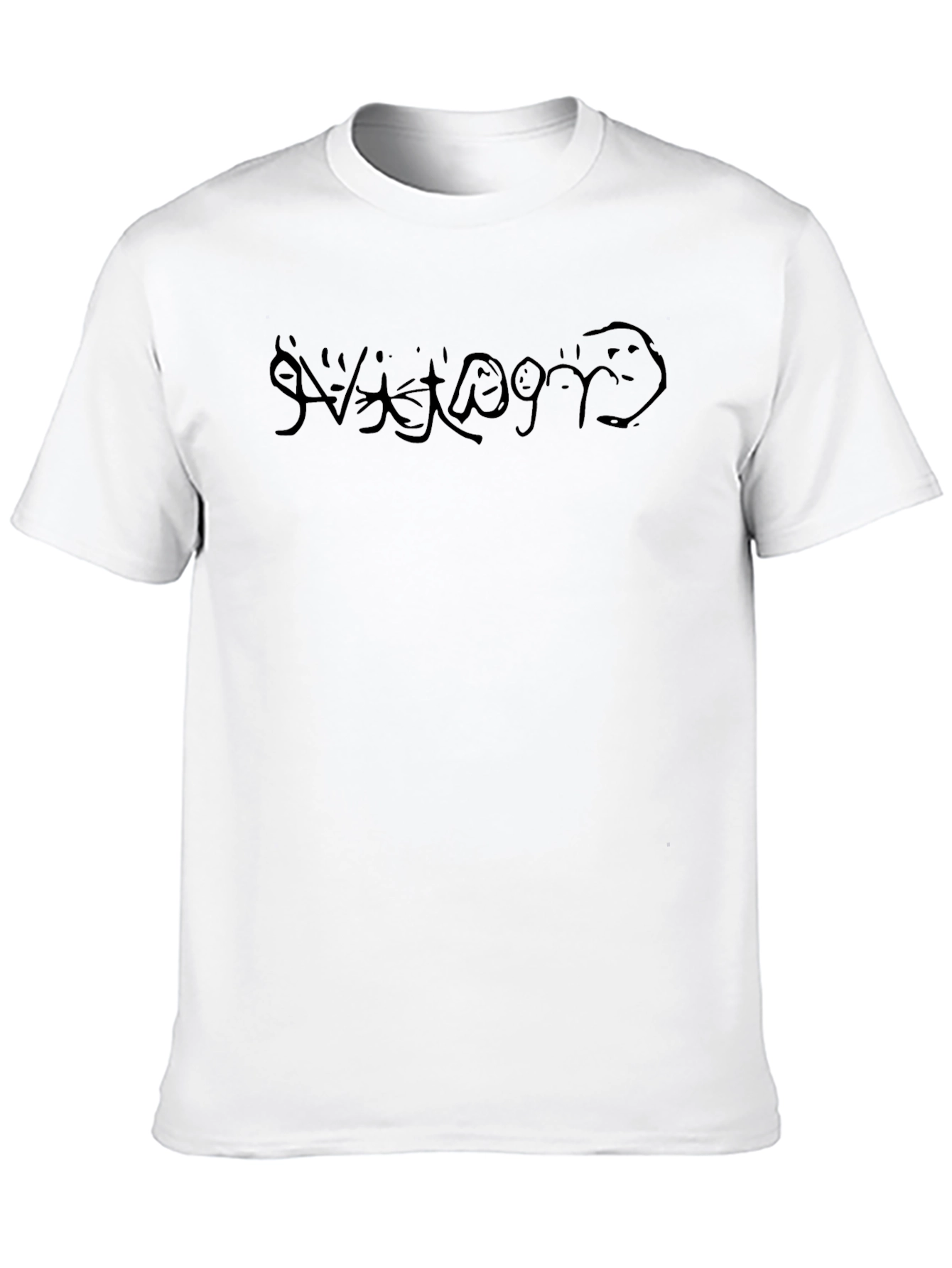 Abstract Graphic Black Tee Shirt