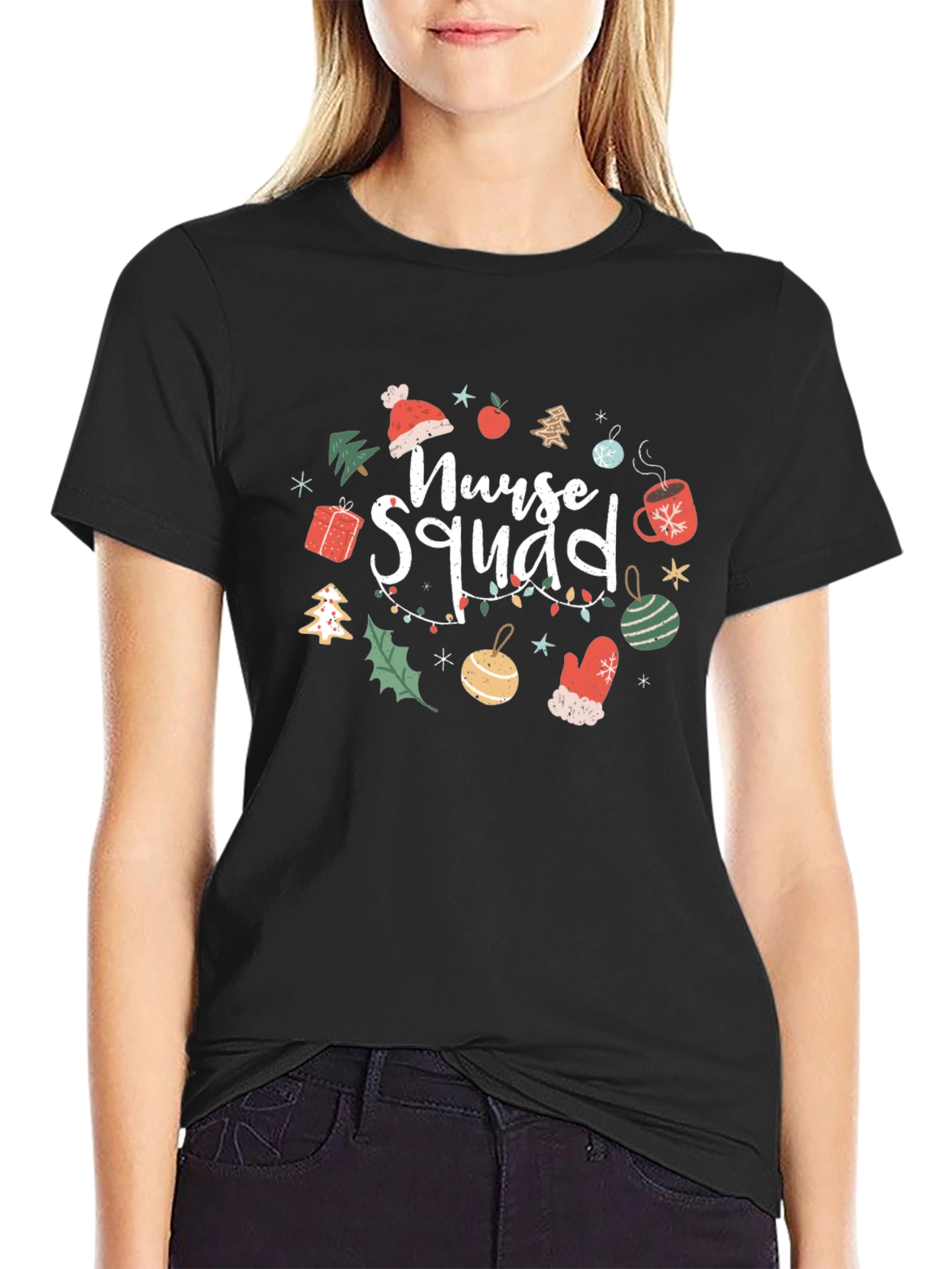 Nurse Squad Christmas Graphic T-Shirt