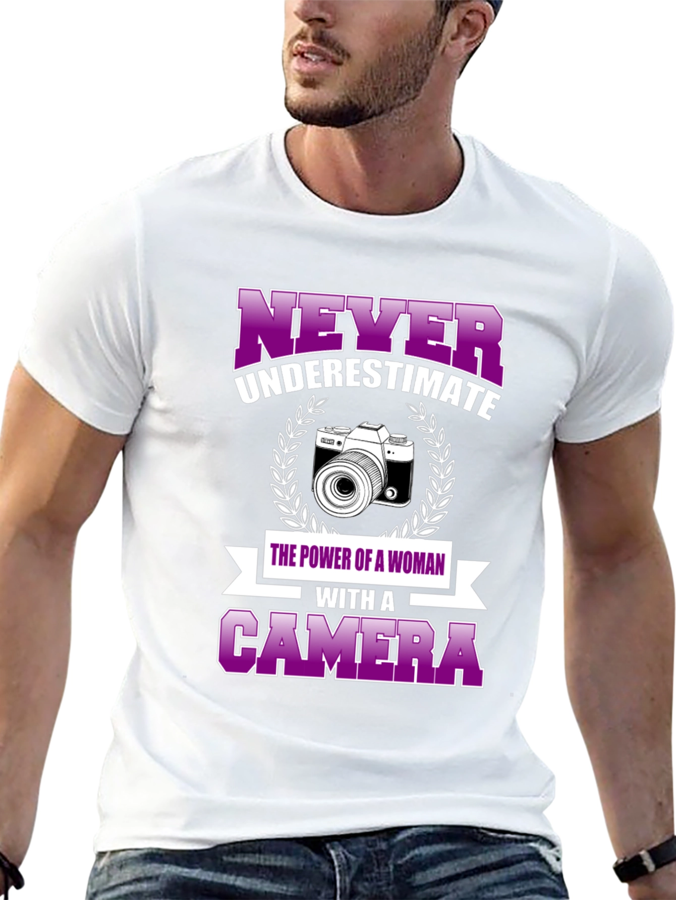 Never Underestimate Woman with Camera T-Shirt
